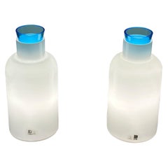 Paire de lampes de bureau "Bacco" de Guido Rosati pour Itre, verre de Murano, années 1980
