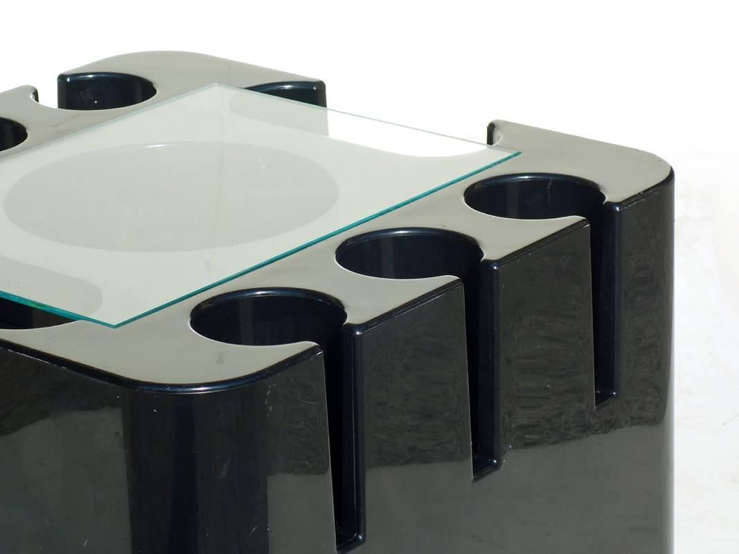 Moderne Table de bar en plastique noir « Bacco » de Sergio Mazza par Studio Artemide en vente