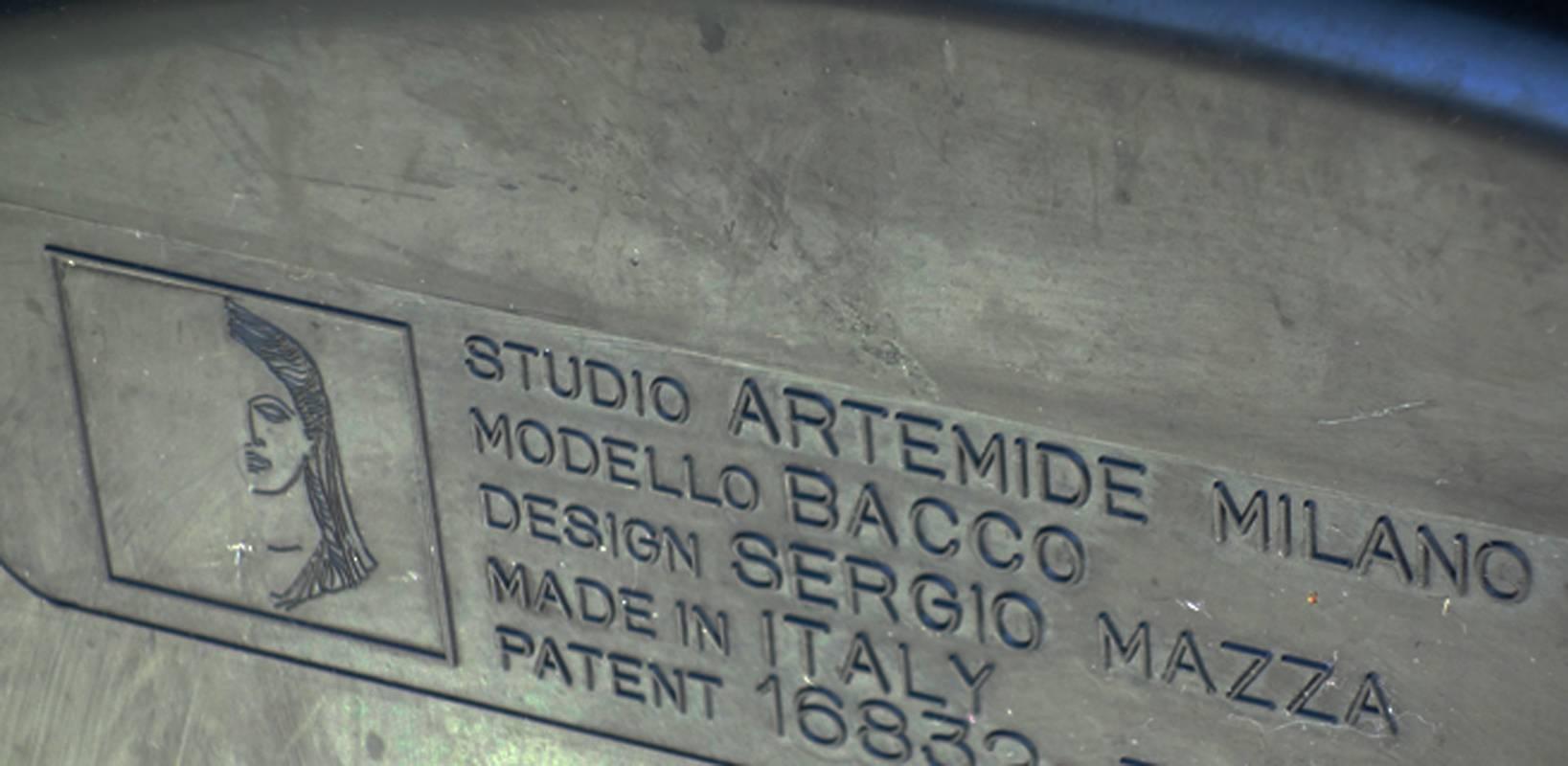 „Bacco“ Sergio Mazza von Studio Artemide, Barwagentisch aus schwarzem Kunststoff (Mitte des 20. Jahrhunderts) im Angebot