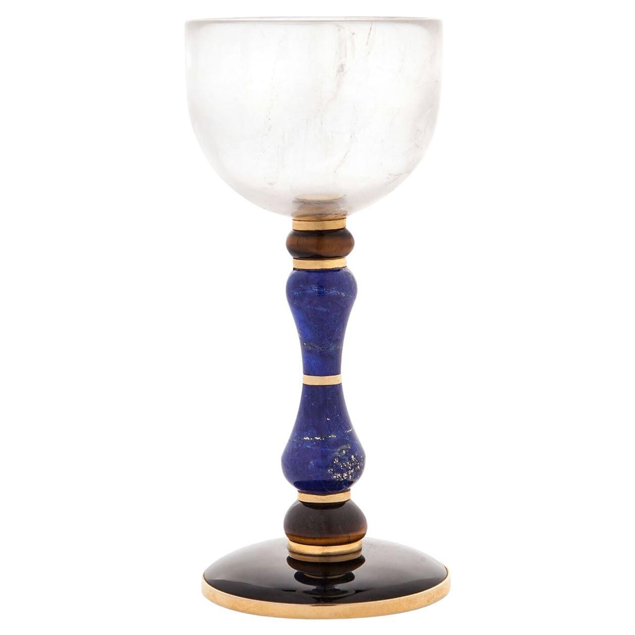 Bacco White Quartz Chalice by Obsydian Stone