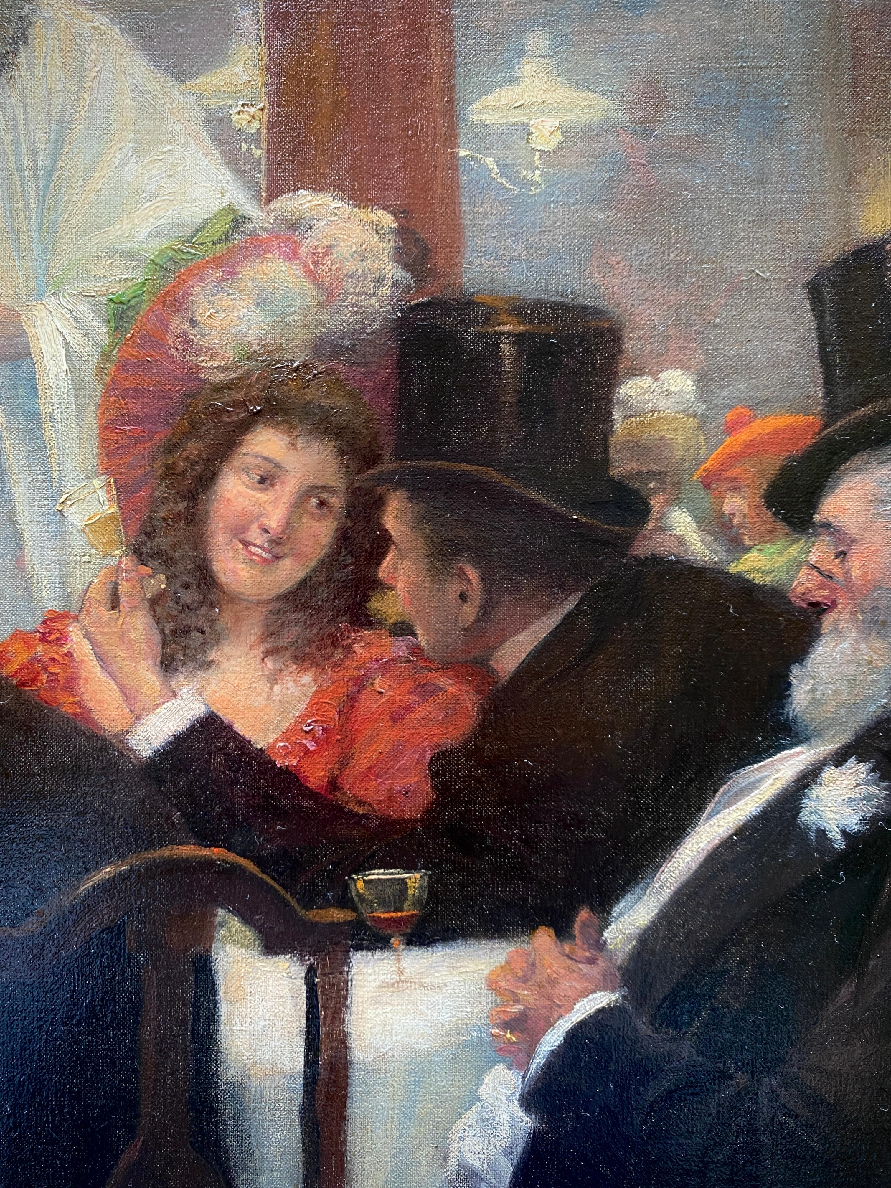 Baile de máscaras, Emmanuel Bachrach, Oderberg 1863 - 1943 Múnich, Judío, Firmado 7