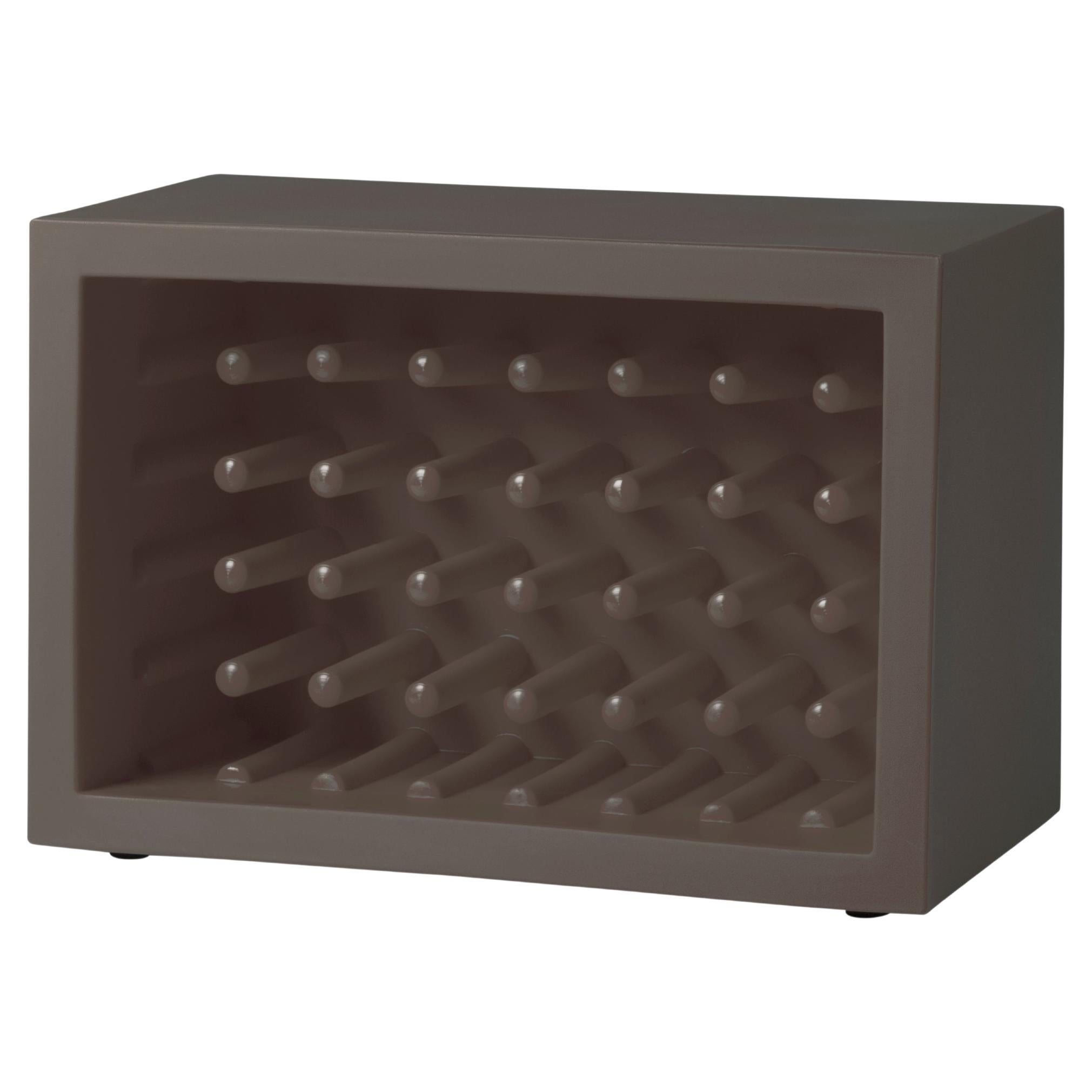 Bachus Chocolate Brown Bottle Rack by Marcel Wanders