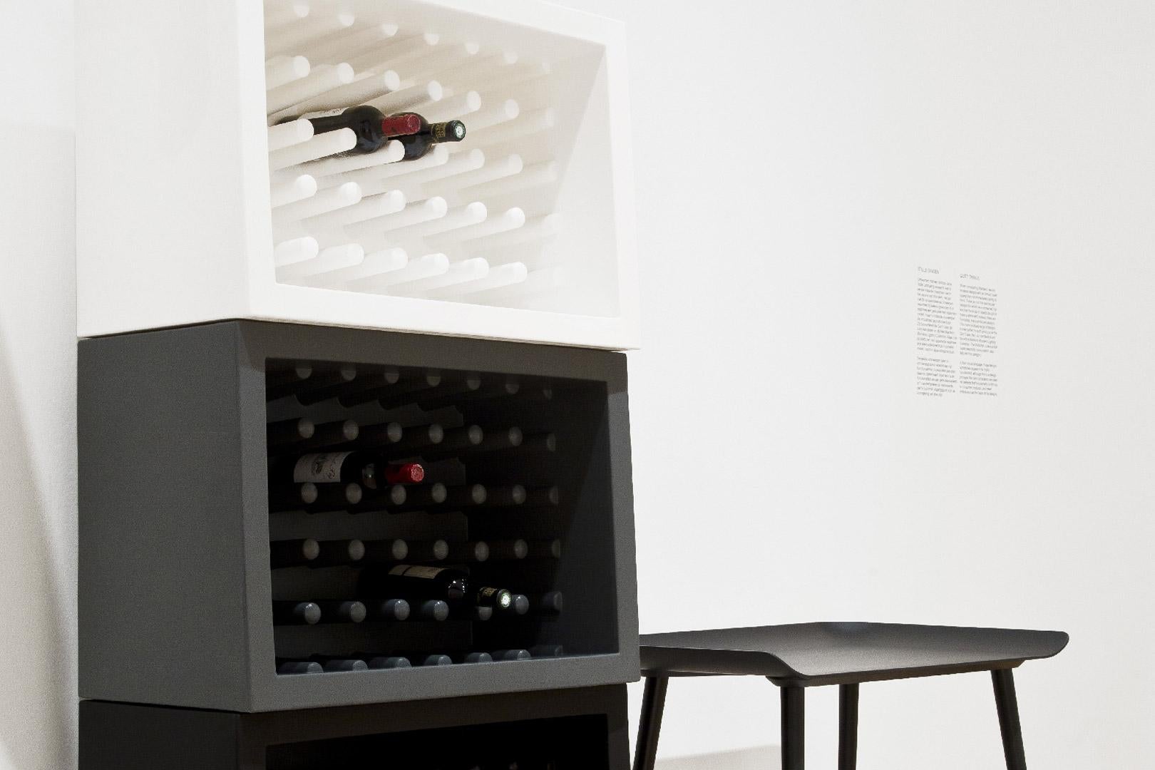 Italian Bachus Dove Grey Bottle Rack by Marcel Wanders For Sale