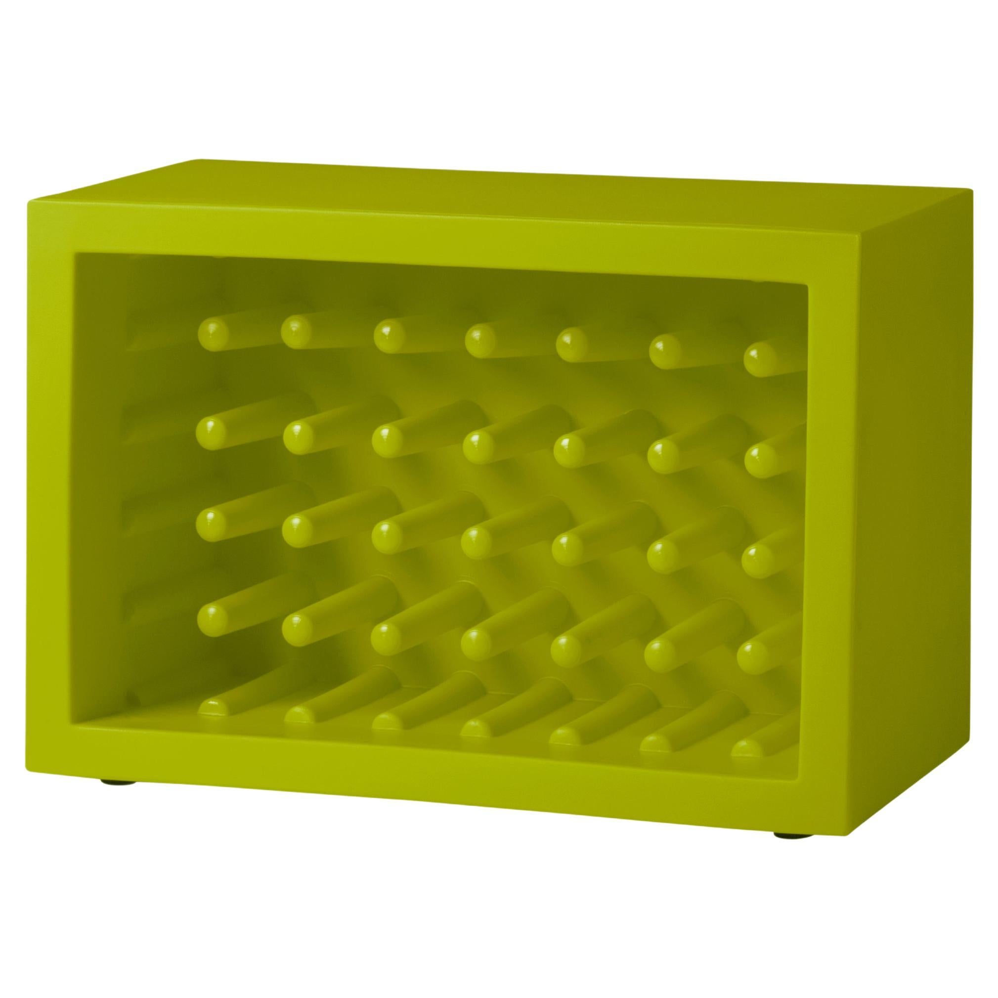 Bachus Lime Green Bottle Rack by Marcel Wanders
