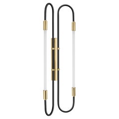 Back and Brass Wall Lamp Neon Double 103 by Magic Circus Editions