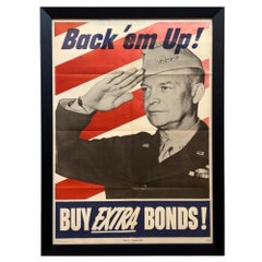 "Back 'em Up. Buy Extra Bonds" Vintage WWII Poster by Boris Chaliapin, 1944