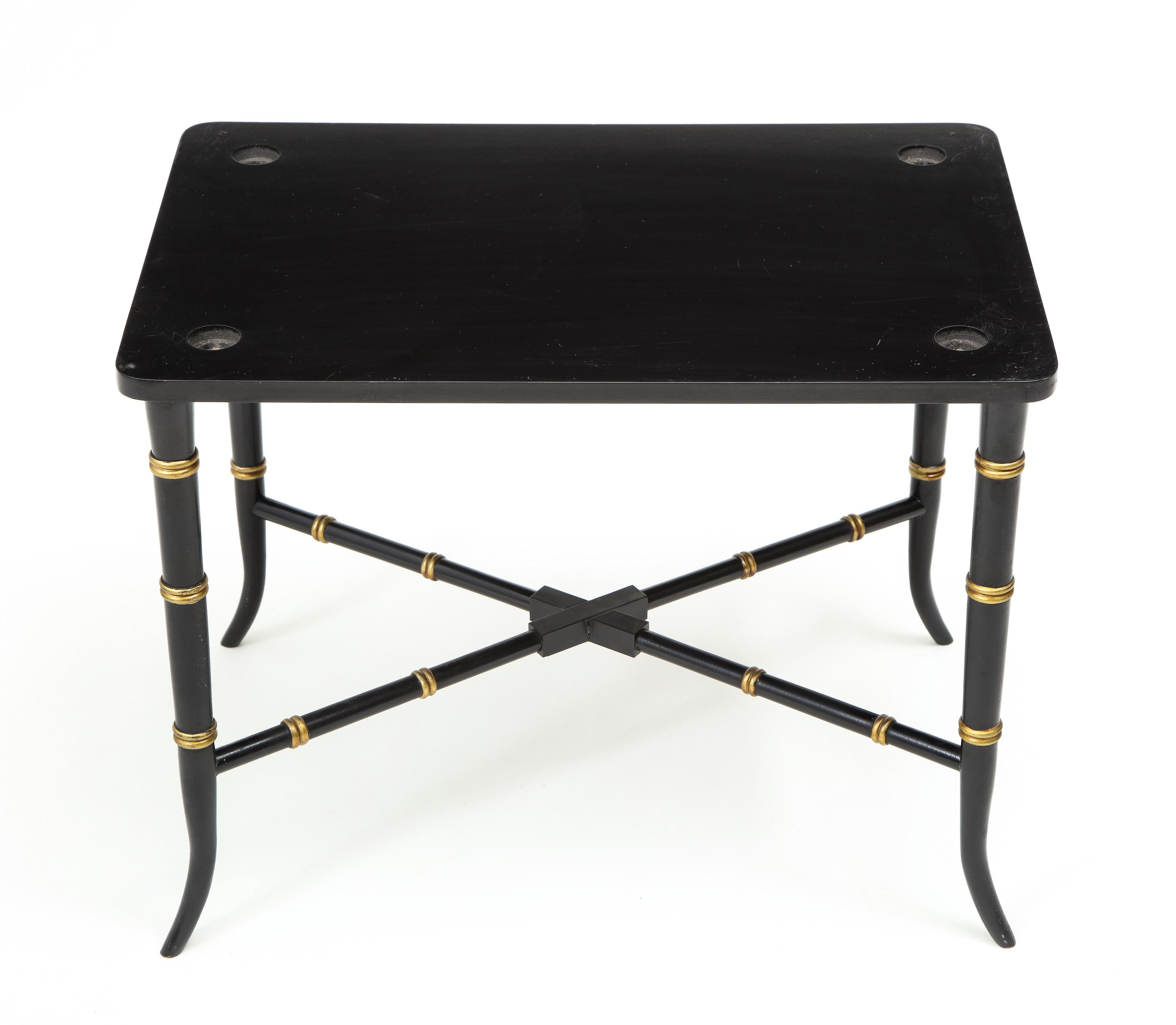 Back Lacquer and Gilt Tray Table For Sale 2