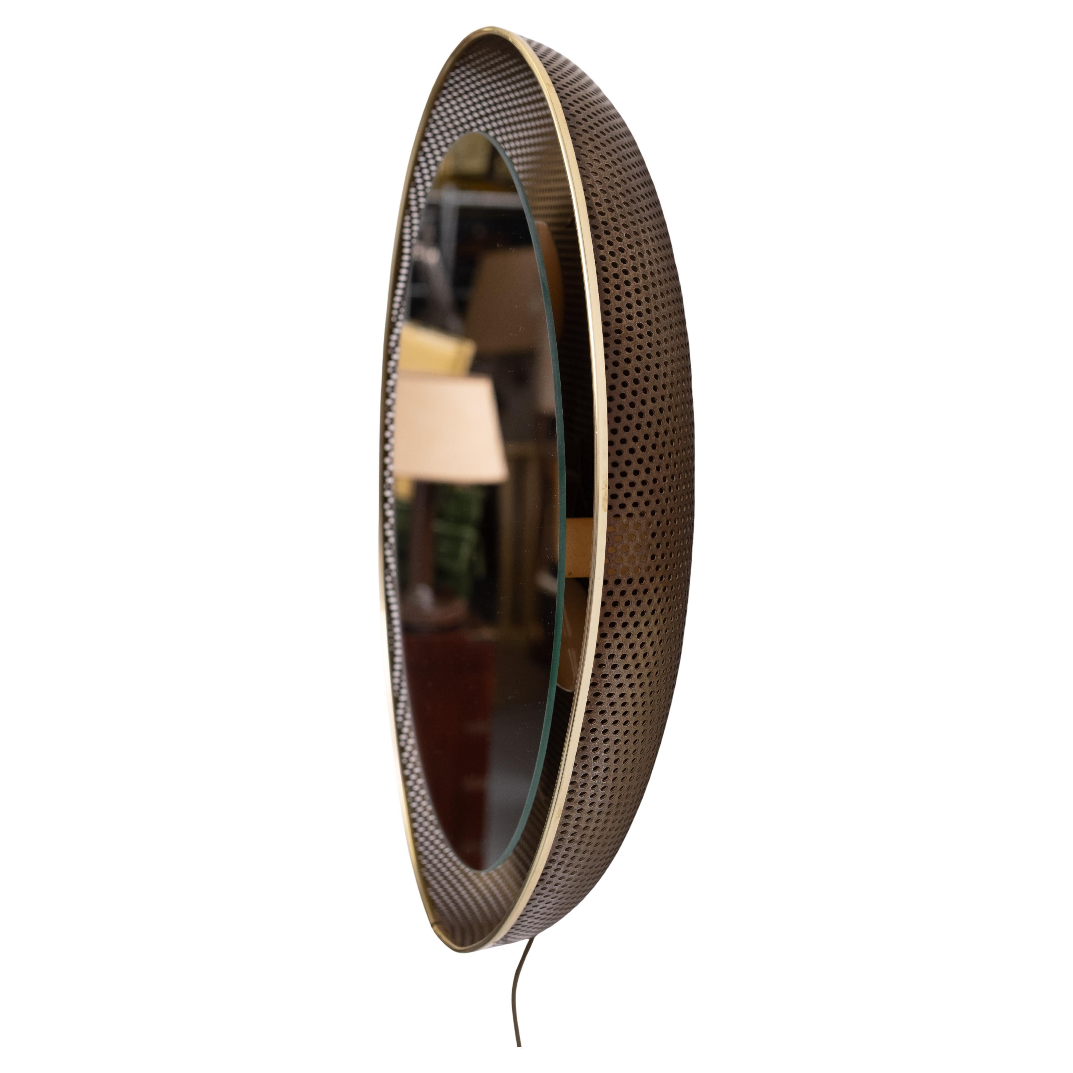 Olandese back lid  Mirror by Mathieu Matégot for Artimeta, 1950s . in vendita