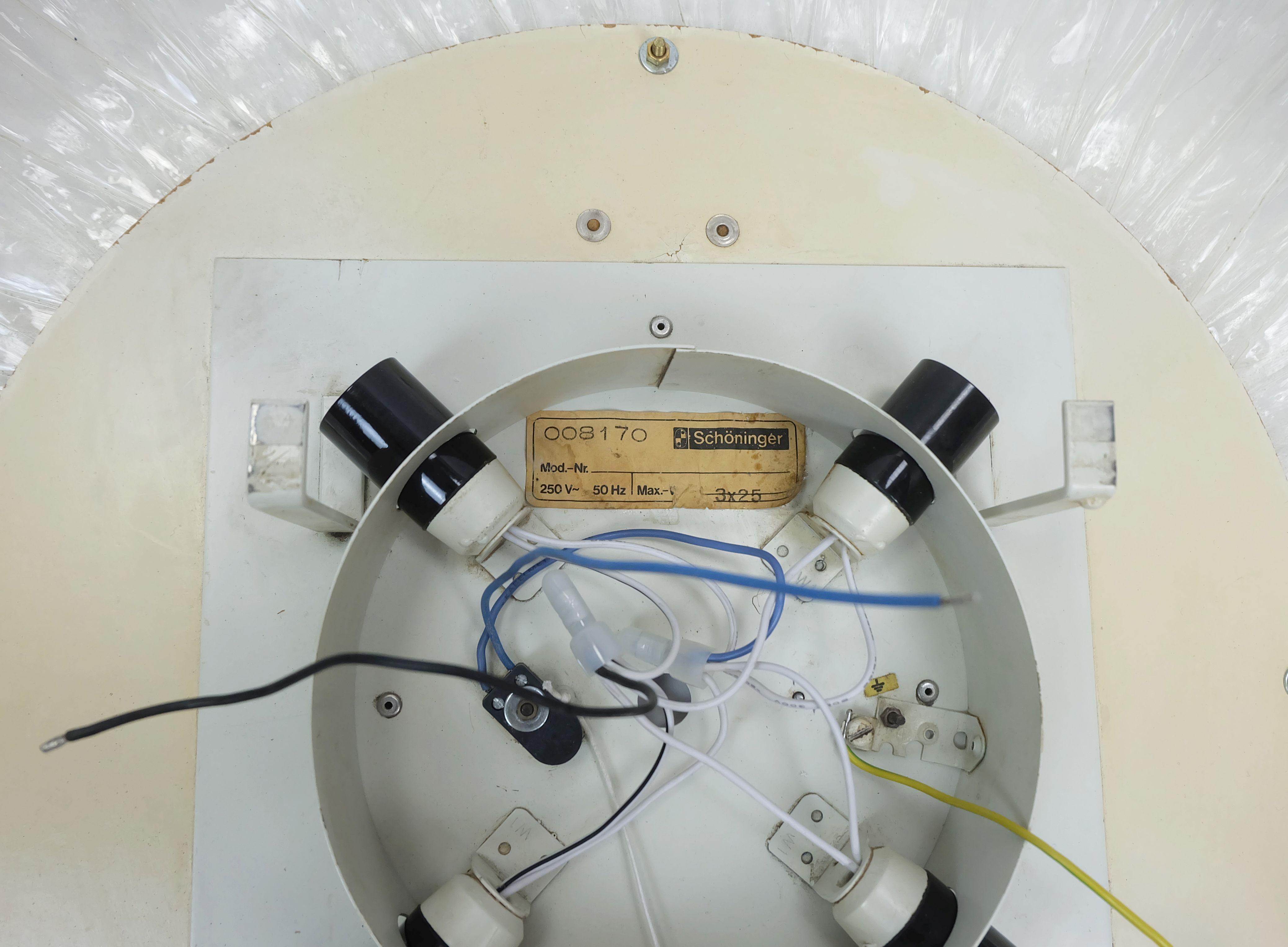 back lit wall MIRROR by schöninger acrylic frame ice glass decor 1960s 1970s For Sale 3