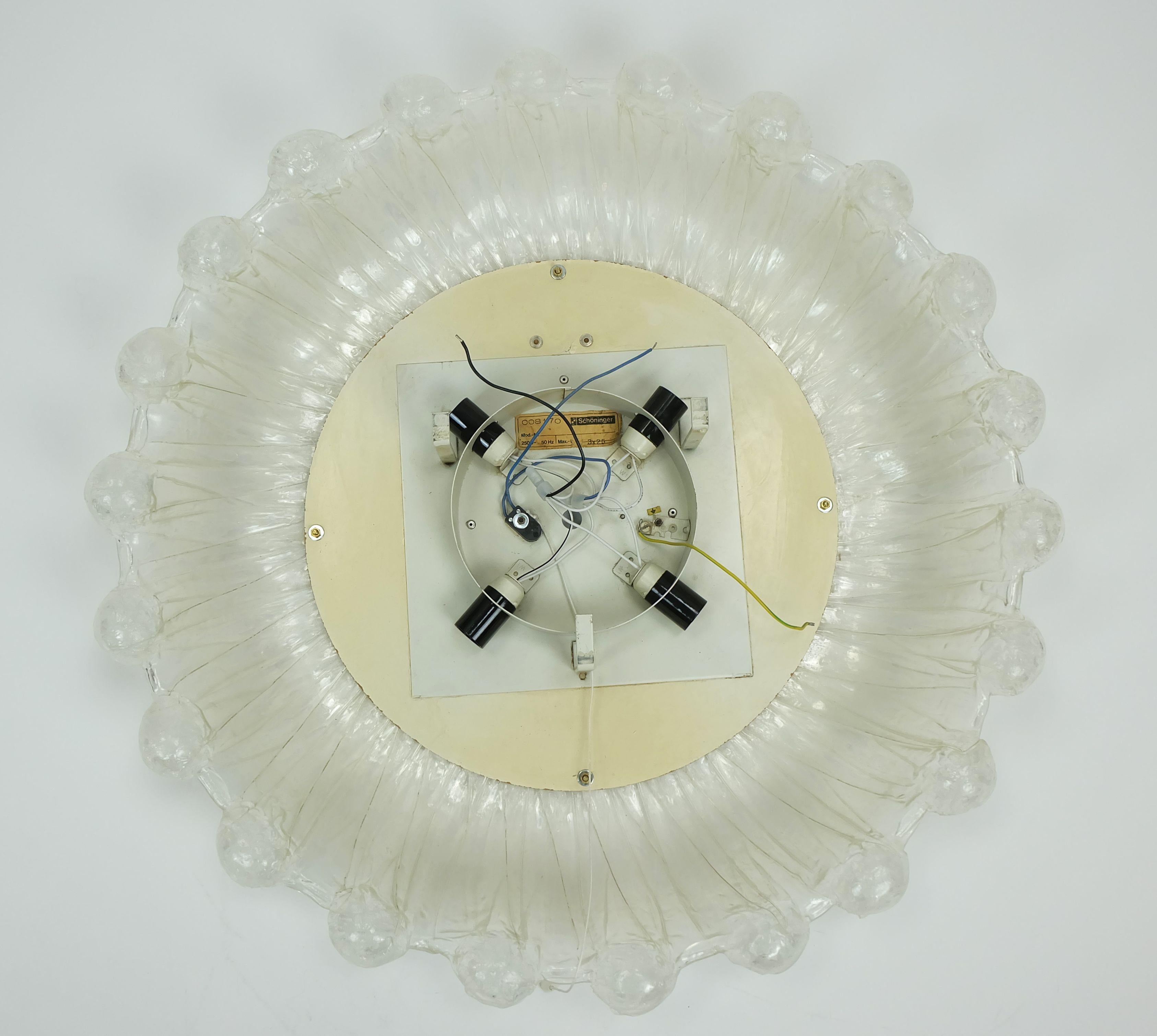 back lit wall MIRROR by schöninger acrylic frame ice glass decor 1960s 1970s For Sale 2