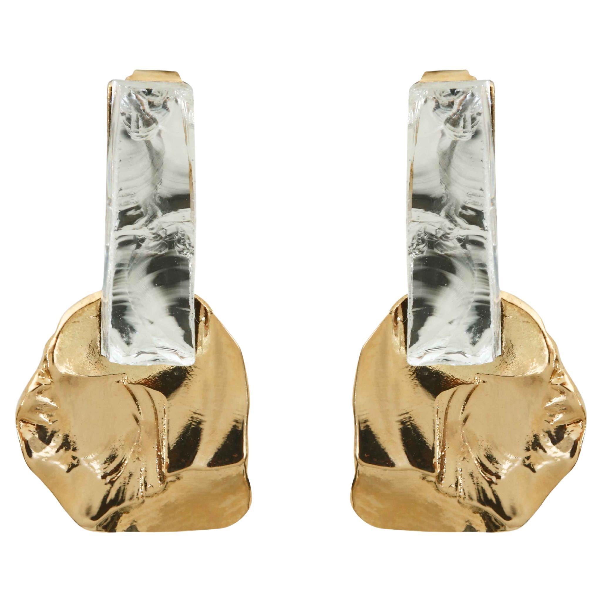 Back To Basics 5 paia di orecchini in metallo placcato oro 24k di Marion Fillancq