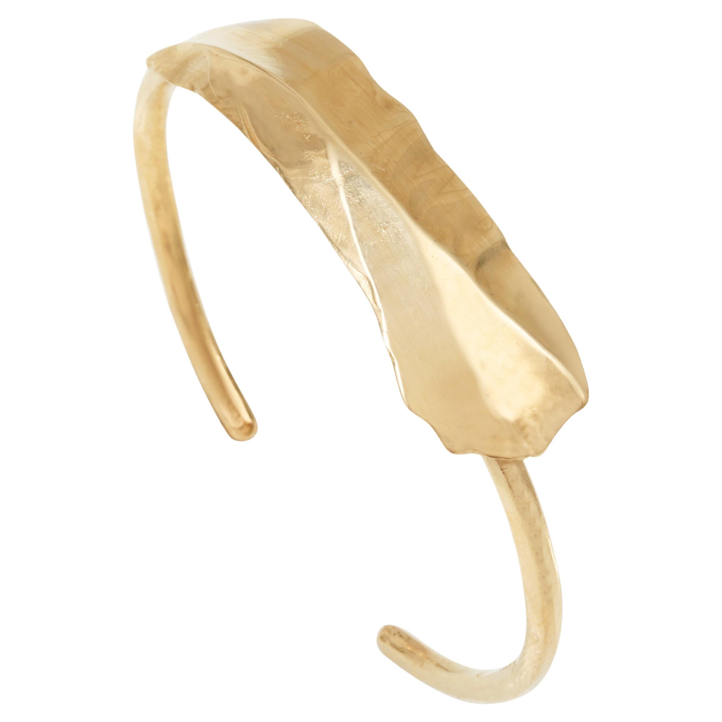 Back To Basics 8 Hand-Sculpted Bracelet in Gold-Plated Bronze by Marion Fillancq