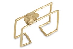 Back To Basics 9 Hand-Sculpted Bracelet in Gold-Plated Bronze by Marion Fillancq
