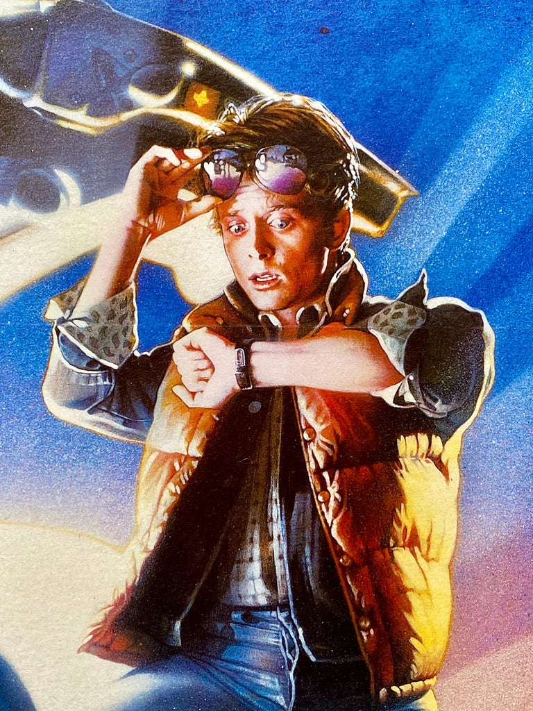 'Back to the Future' Original Vintage Australian Daybill Movie Poster, 1985 In Good Condition In Devon, GB