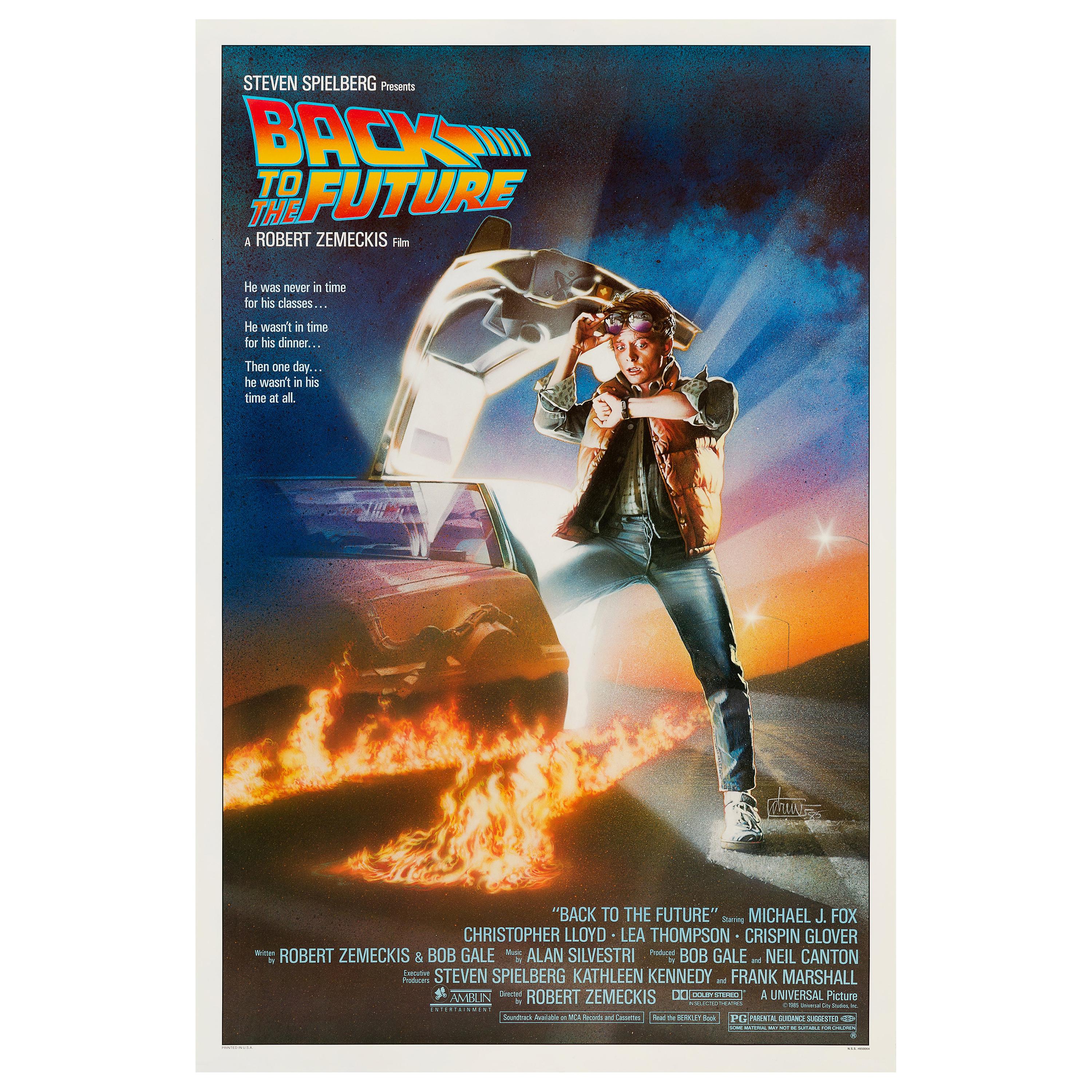 "Back to the Future" Original Vintage US One Sheet Movie Poster, 1985