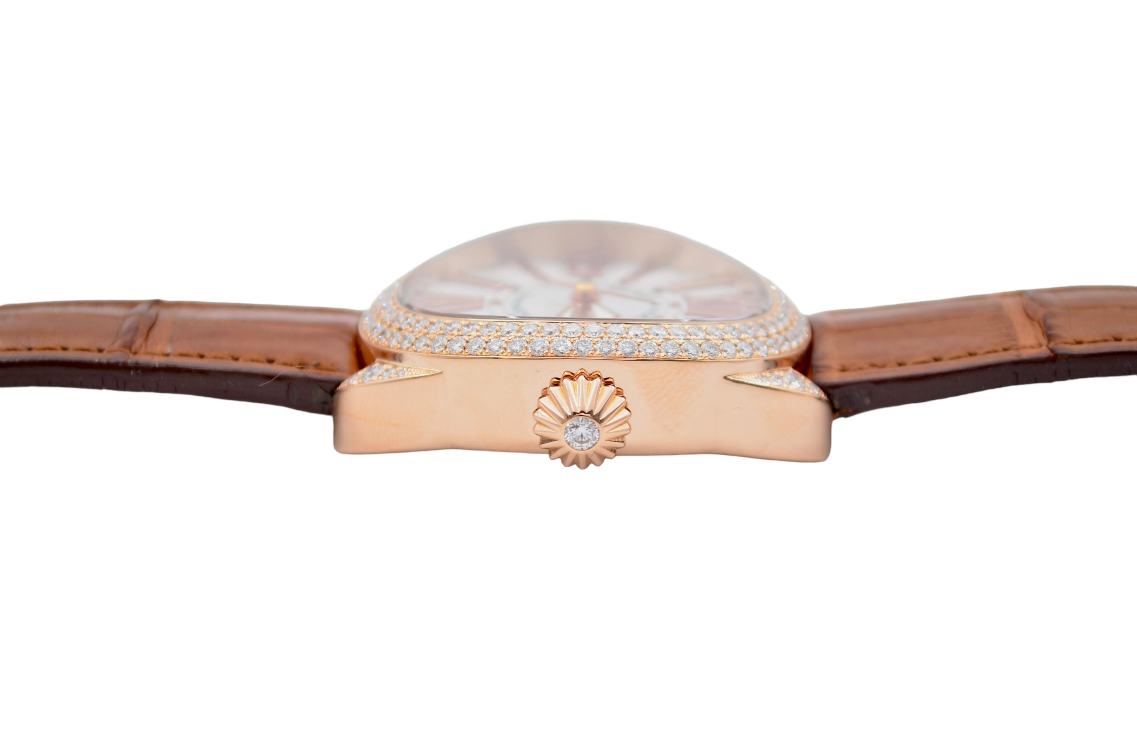 Backes&Strauss Regent Roségold 38x32mm Diamanten Lederriemen RE.3238.MA D.2R 4