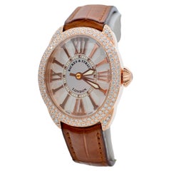 Used Backes&Strauss Regent Rose Gold 38x32mm Diamonds Leather Strap RE.3238.MA D.2R
