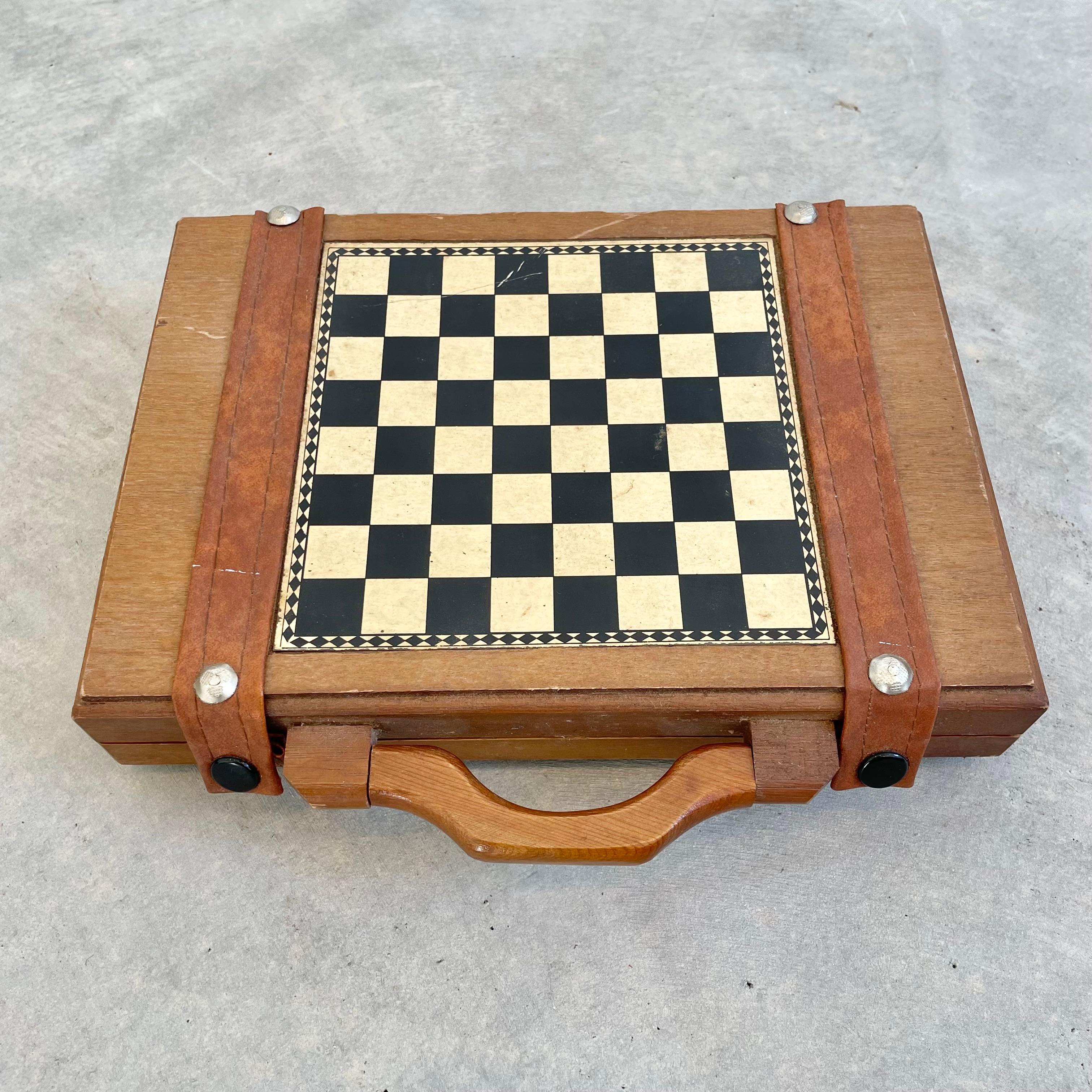 American Backgammon and Chess Travel Set, 1960s