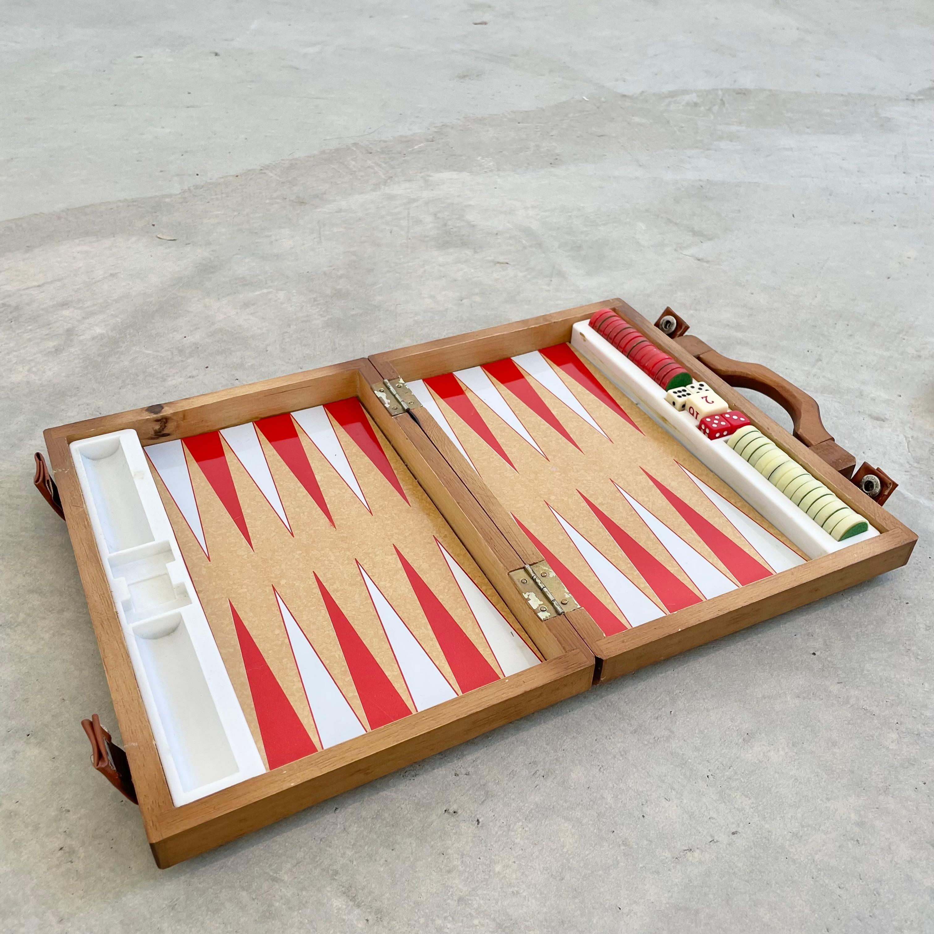Backgammon and Chess Travel Set, 1960s In Good Condition In Los Angeles, CA