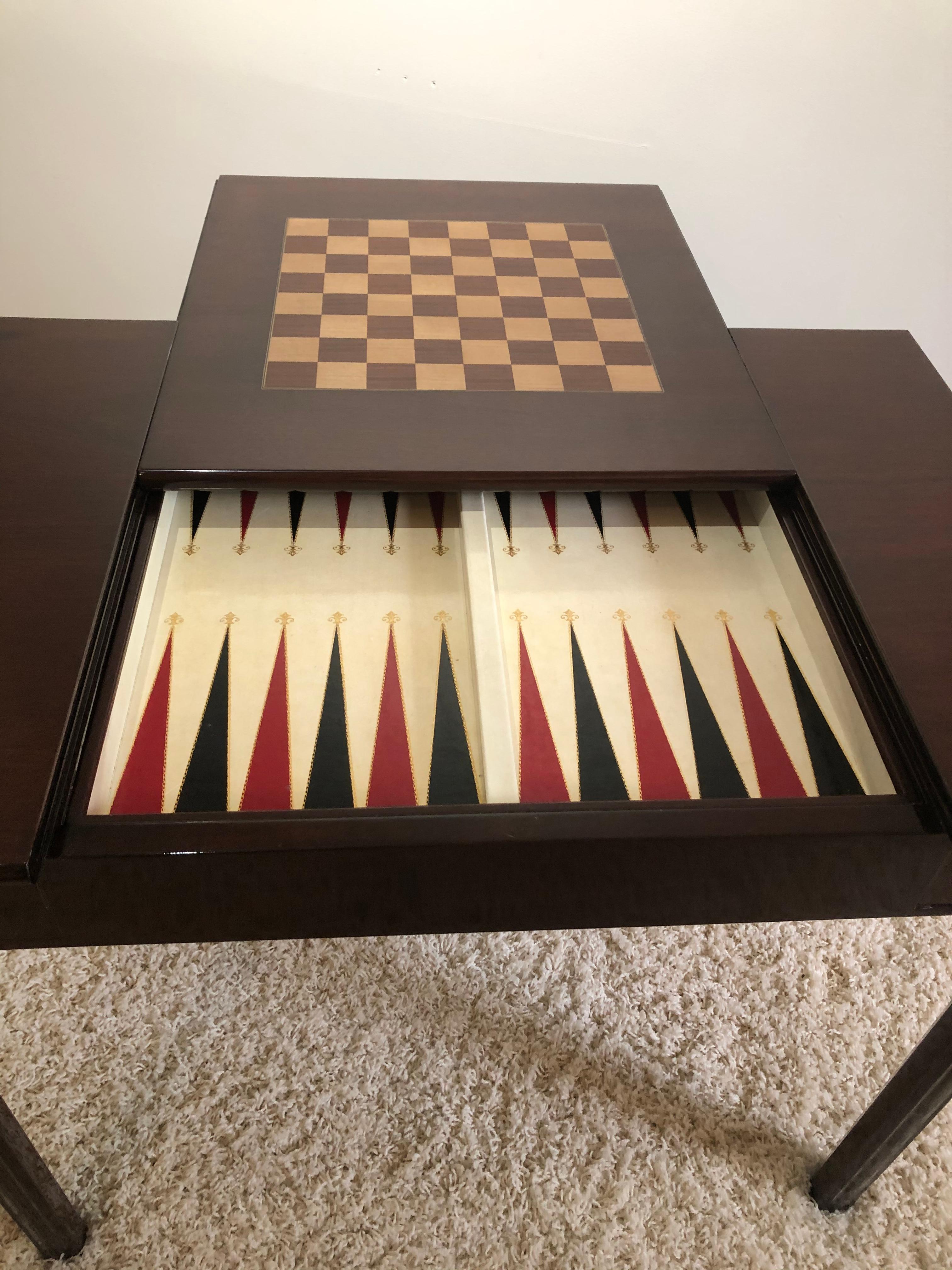 American Backgammon Chess /Checkerboard Top Flip Top Game Table