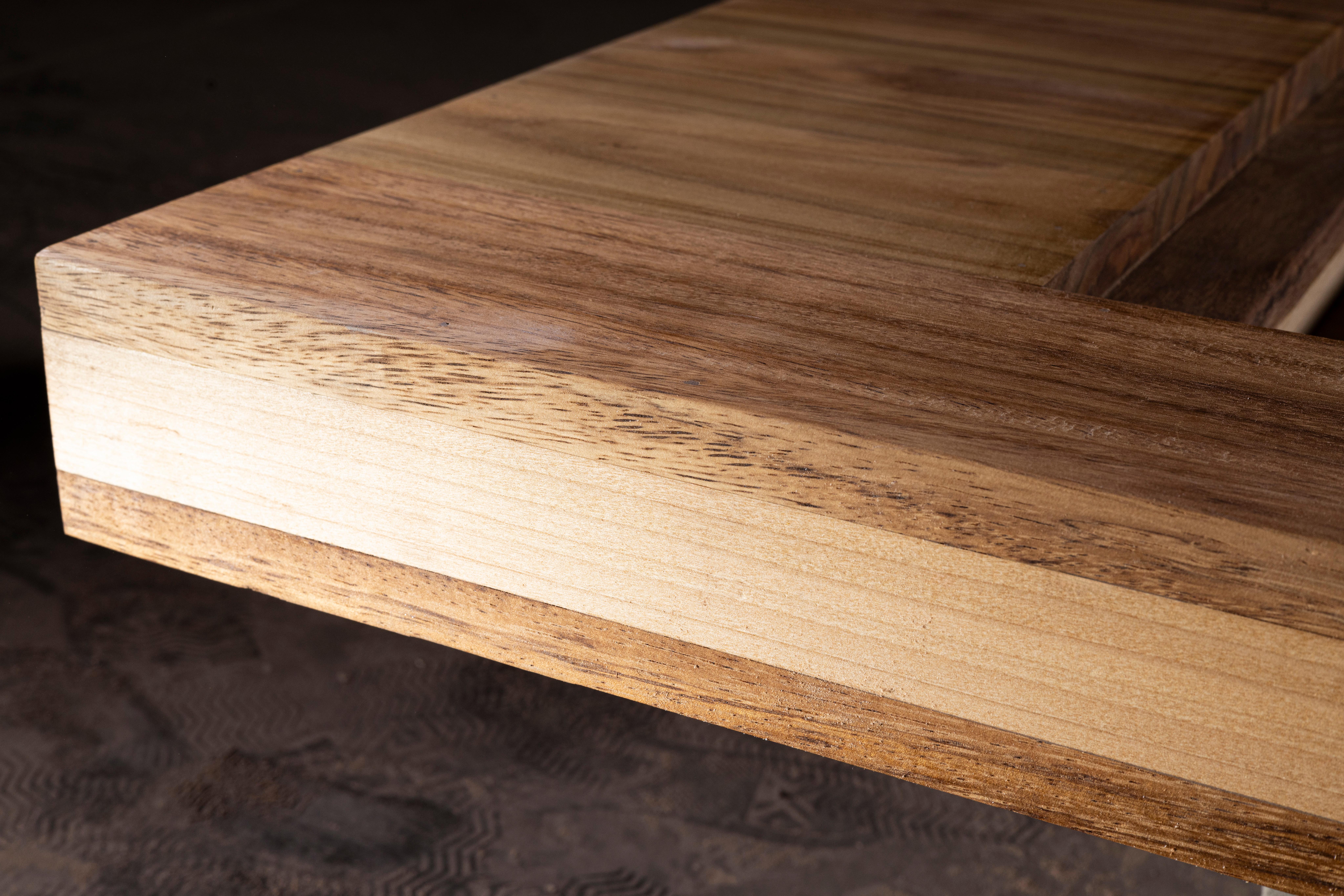 Bois Backgammon Game & Coffee Table in Solid Parota Wood & Concrete by No Age Studio en vente