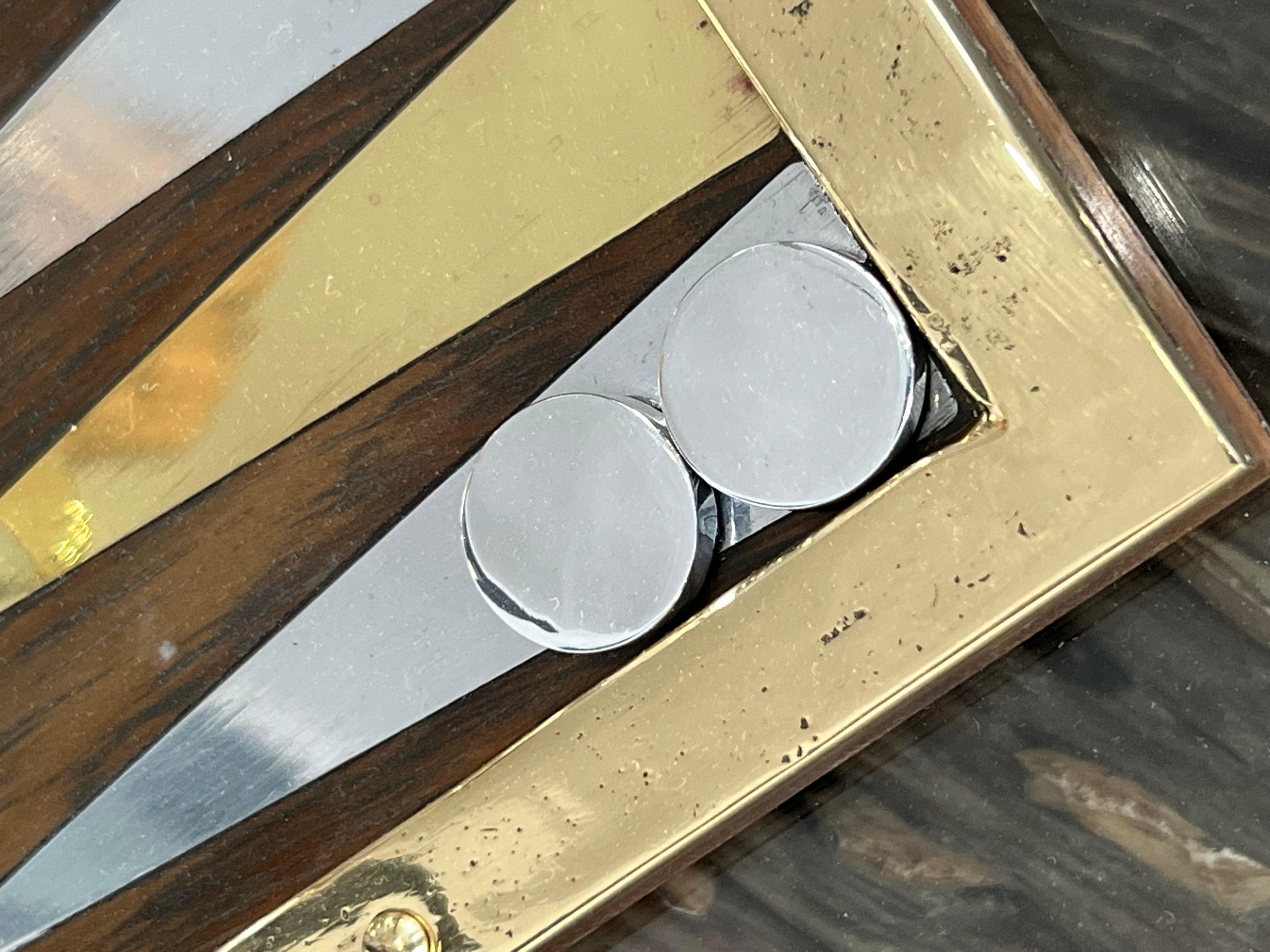 Cast Backgammon Handcrafted from Sandcast Aluminium and Brass