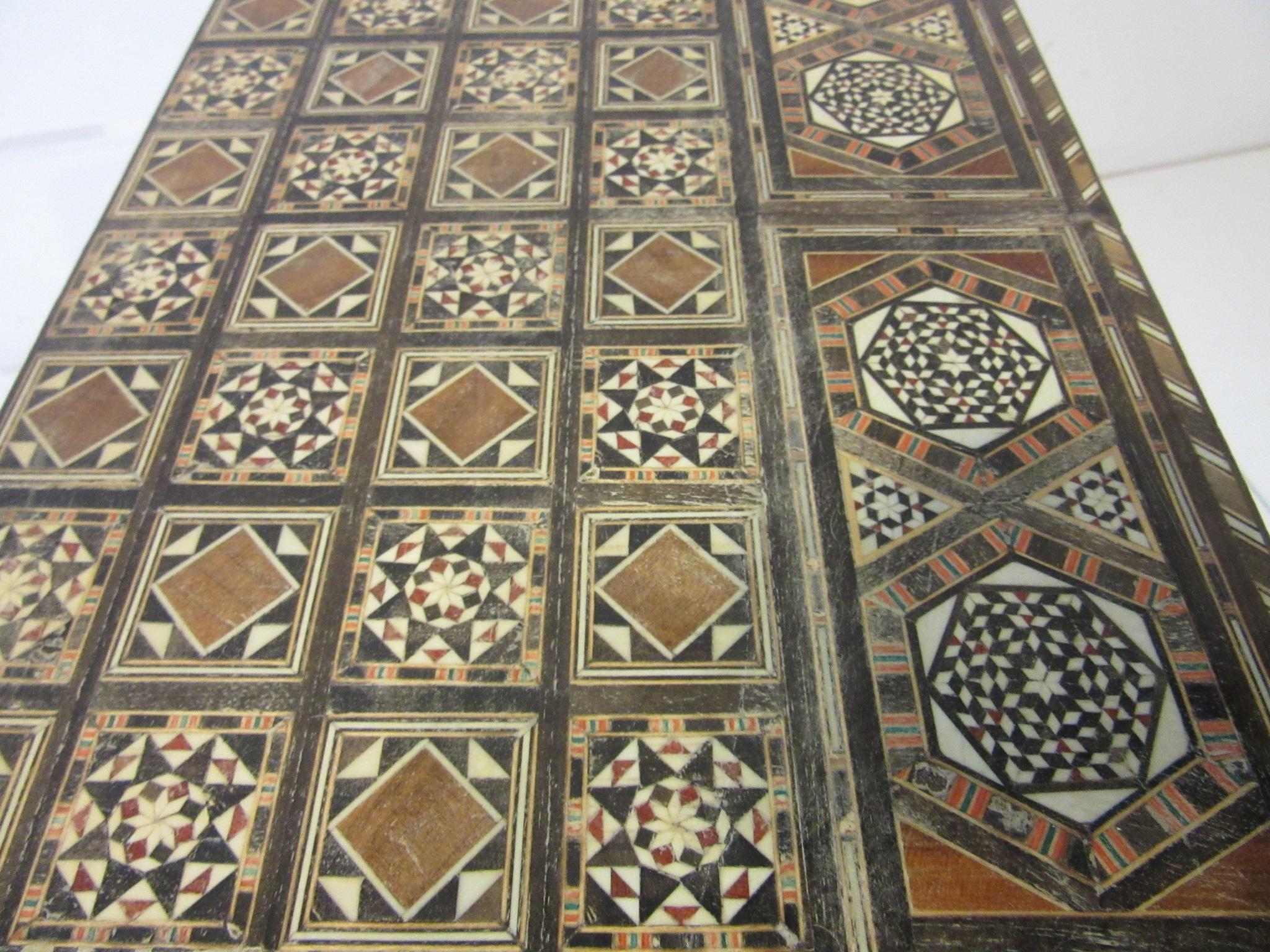 Backgammon Micro Mosaic Inlay Board / Moorish Syrian Styled 4
