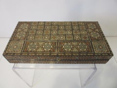 Backgammon Micro Mosaic Inlay Board / Moorish Syrian Styled