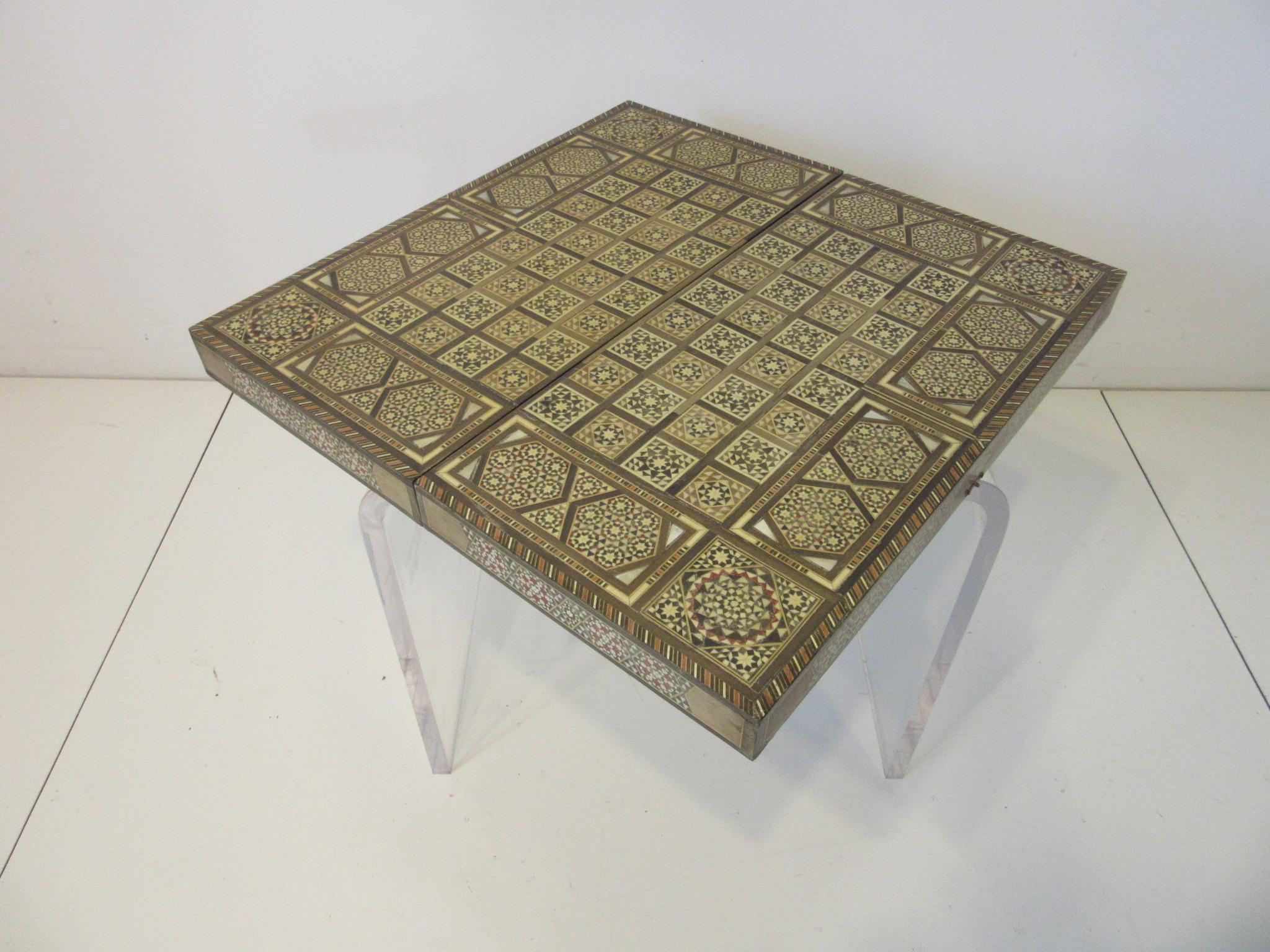 Backgammon Micro Mosaic Inlay Board / Moorish Syrian Styled 1