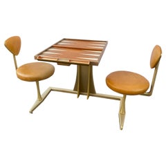 Vintage Backgammon Table and Chairs