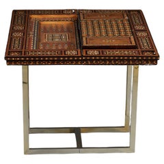 Backgammon Table with Marquetry and Inlay Decoration, Syria, 19th Century