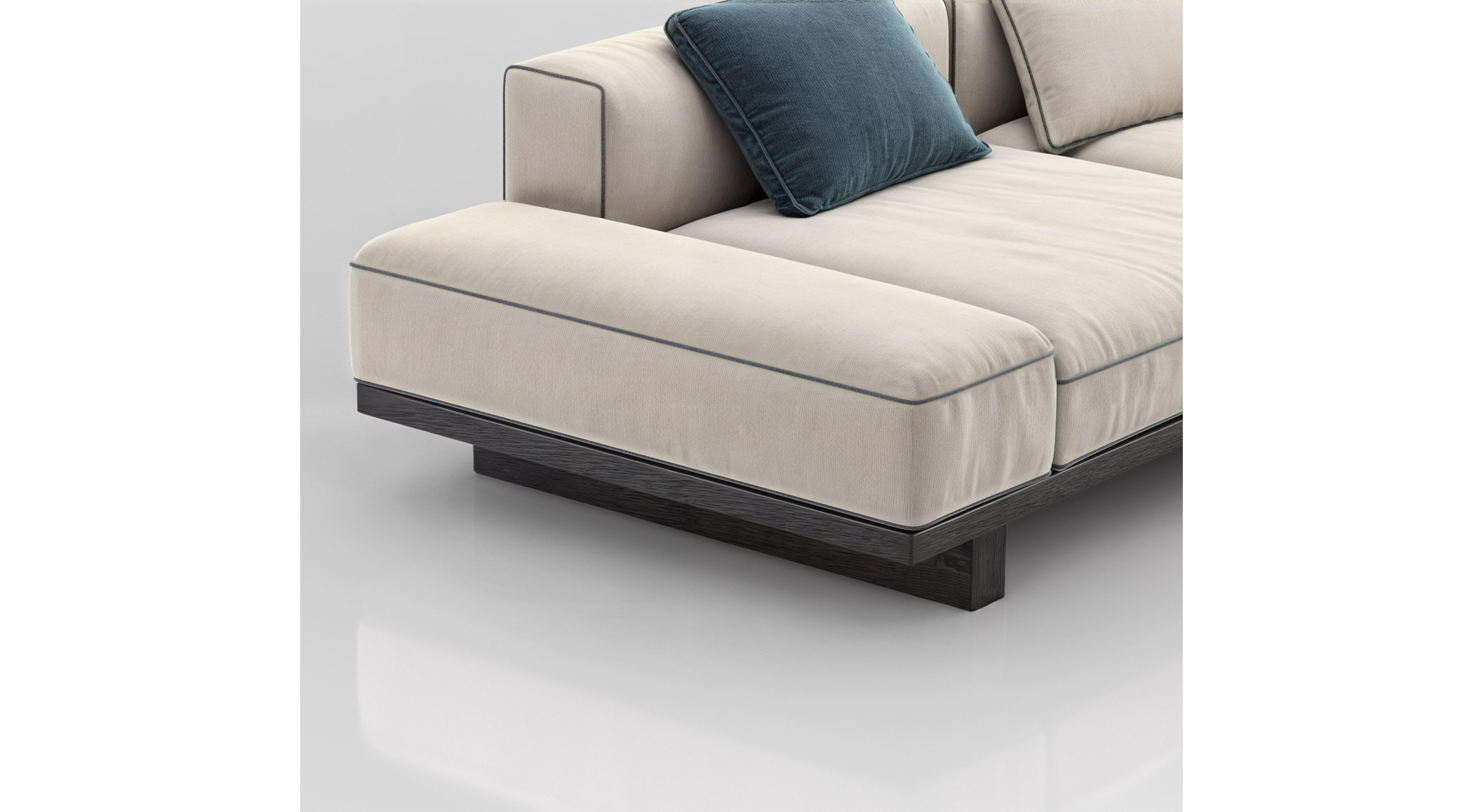Contemporary Background - A minimal sofa and a geometry given by the seams For Sale