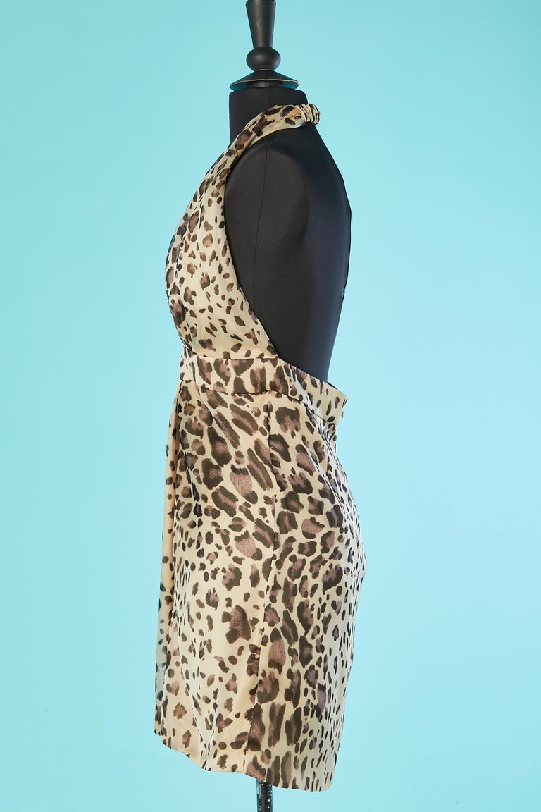 Backless animal print silk cocktail dress Ermanno Scervino For Sale at 1stDibs Backless animal print silk cocktail dress Ermanno Scervino For Sale at 1stDibs