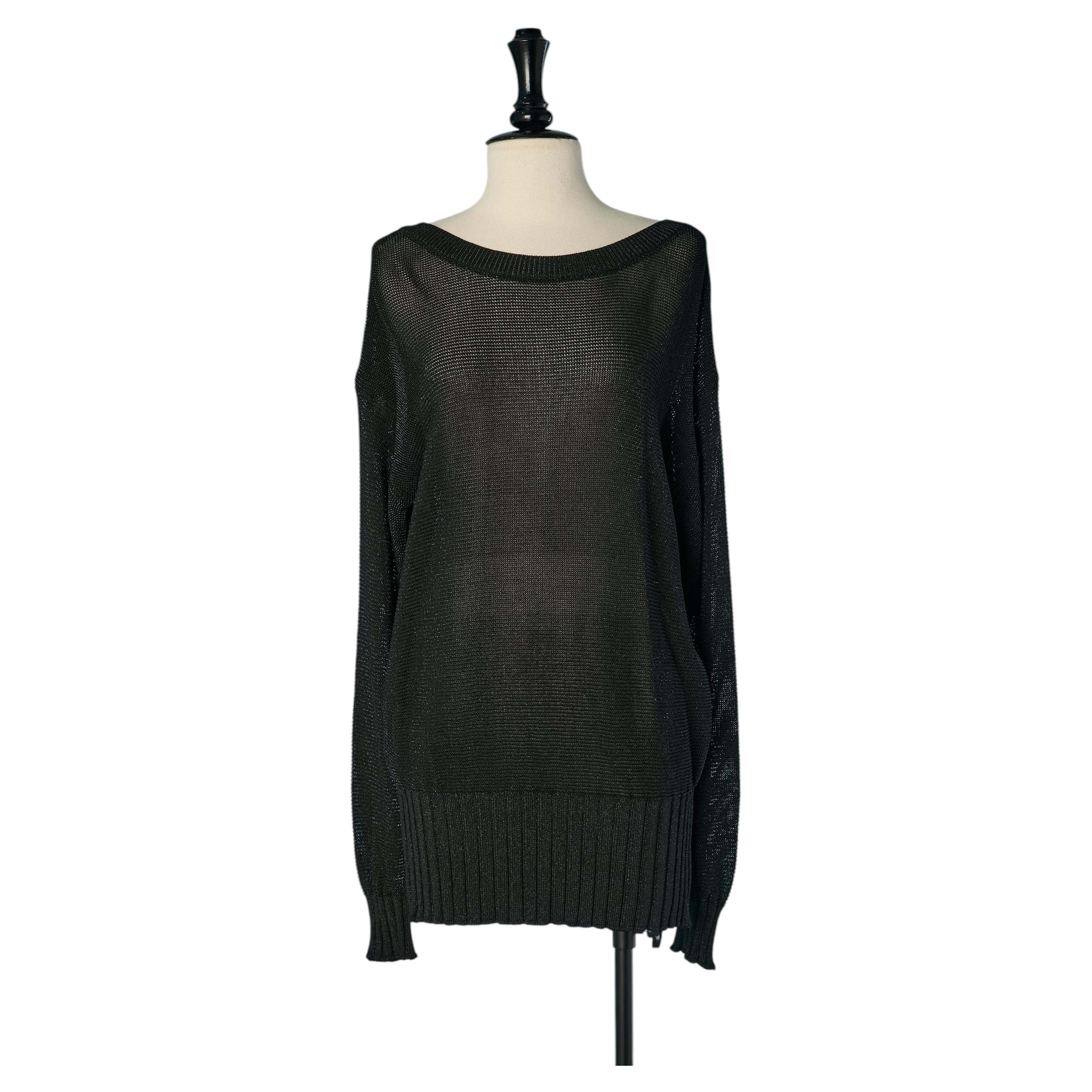 Pull noir transparent dos nu ALEXANDRE VAUTHIER