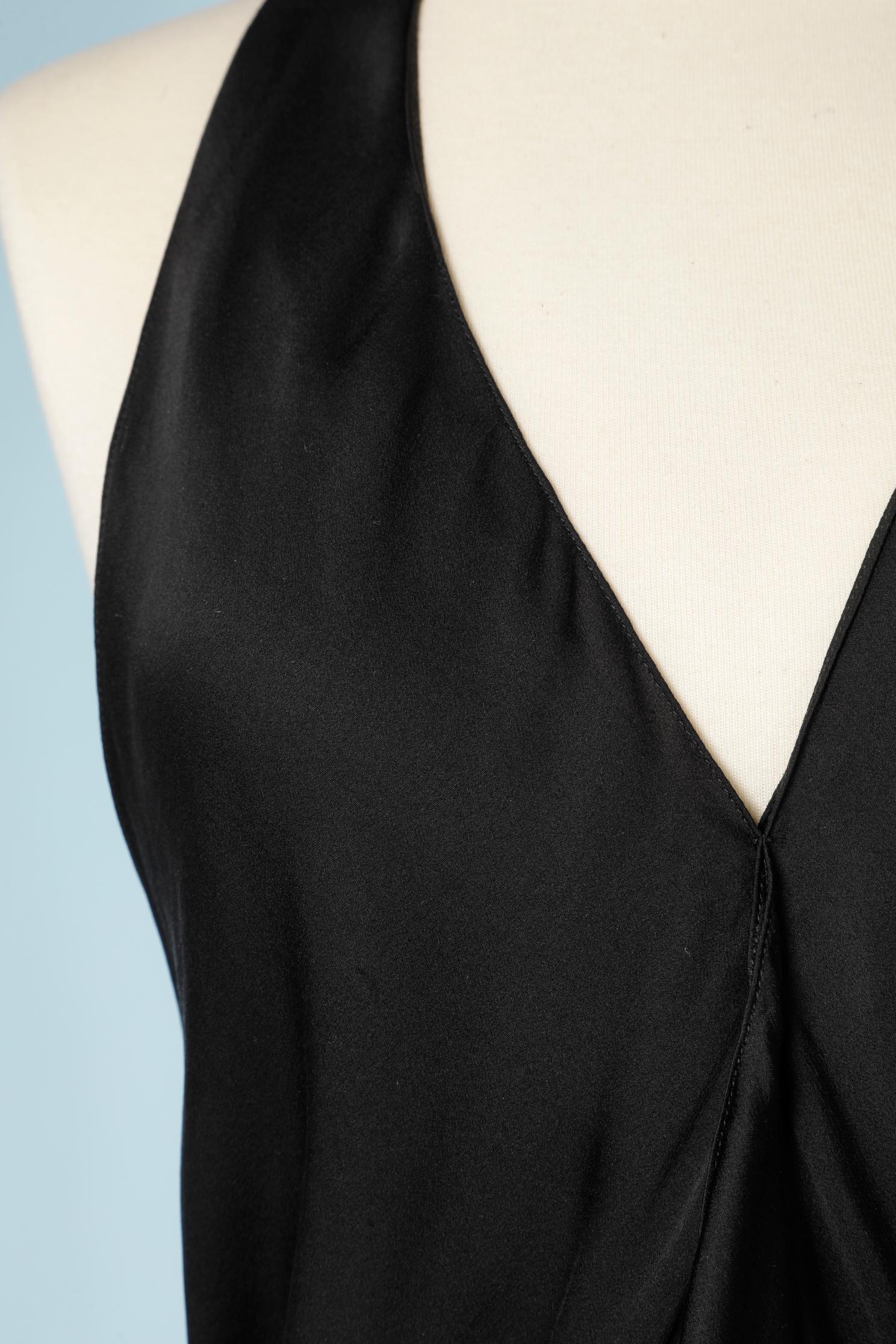 Backless Black silk dress