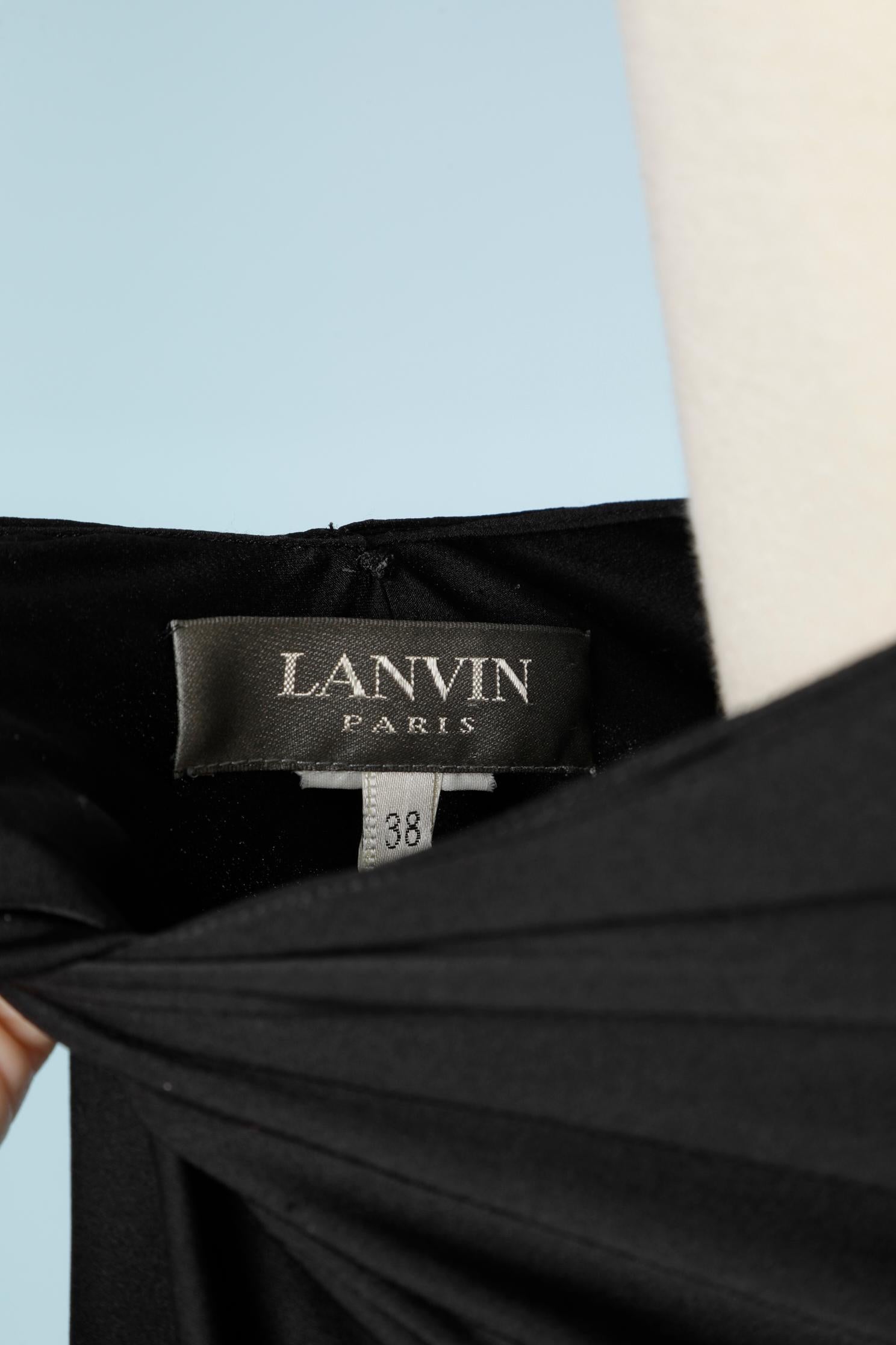 Black Backless black silk dress Lanvin 