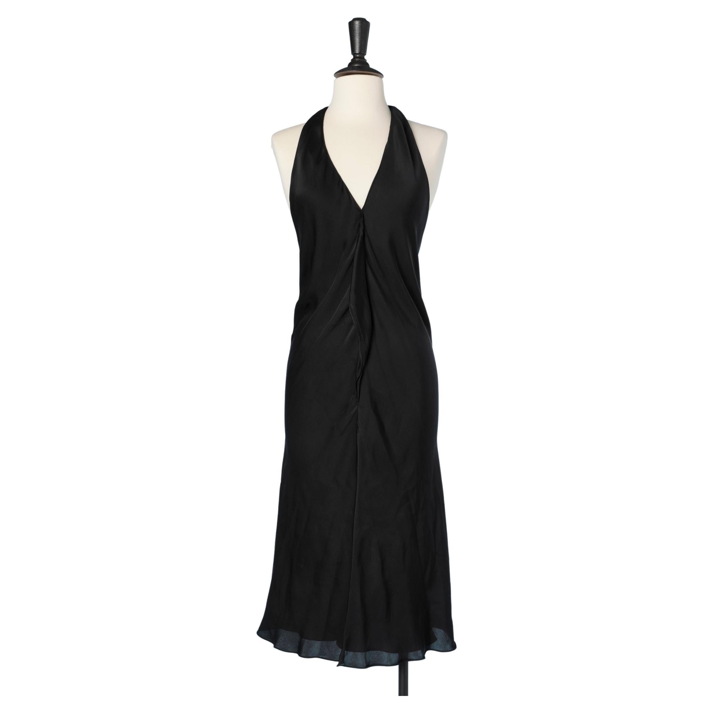 Backless black silk dress Lanvin 