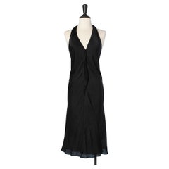 Backless black silk dress Lanvin 