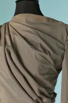 Backless draped and asymmetrical top and ballon skirt ensemble AIMEE JOYCE