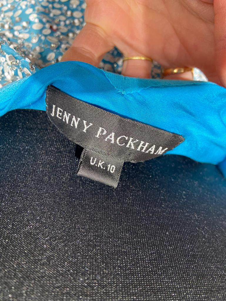 Robe de soirée dos nu perlée Jenny Packham  en vente 2