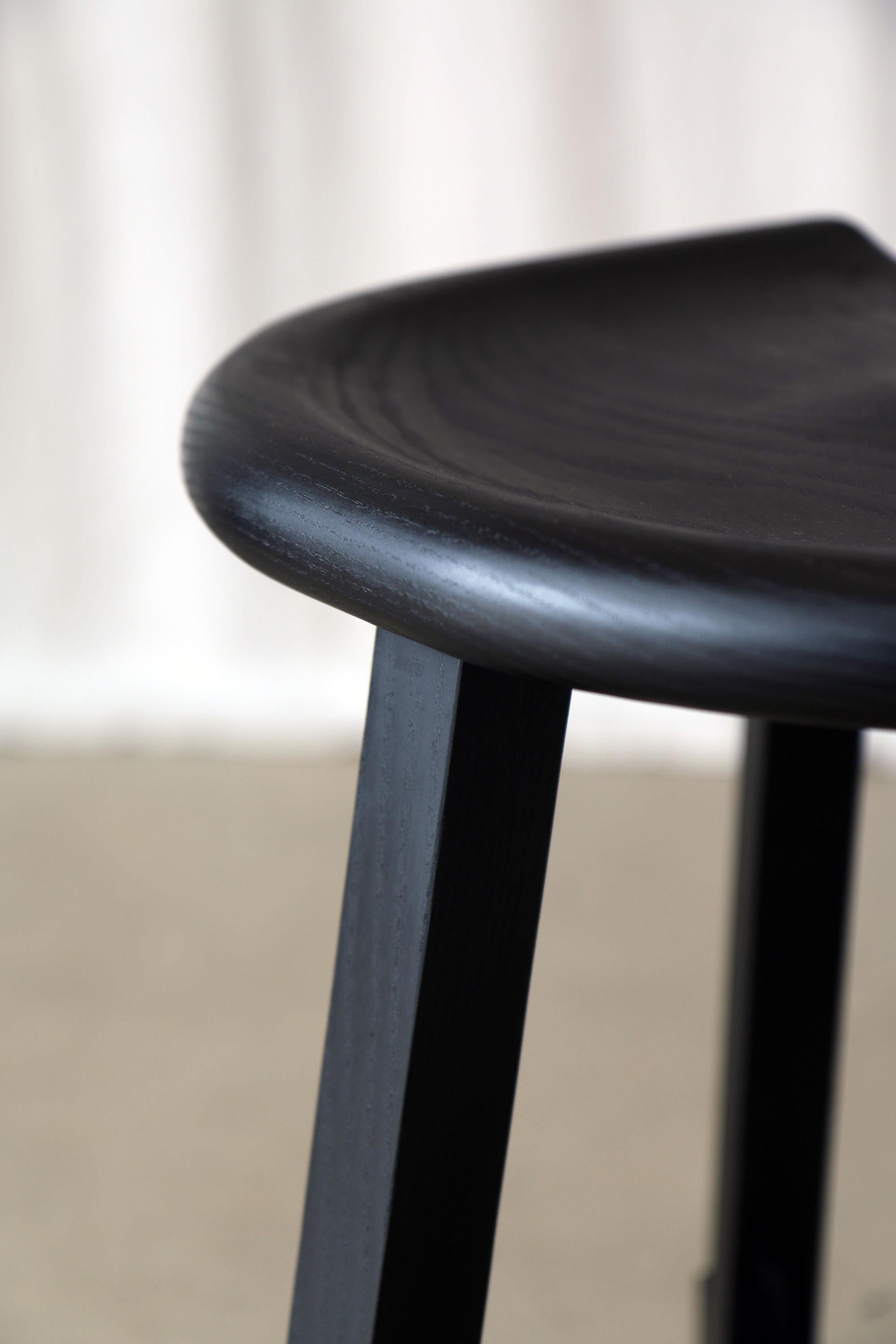 British Backless Kitchen Counter Stool, Mid-Century Modern Bar Stool For Sale