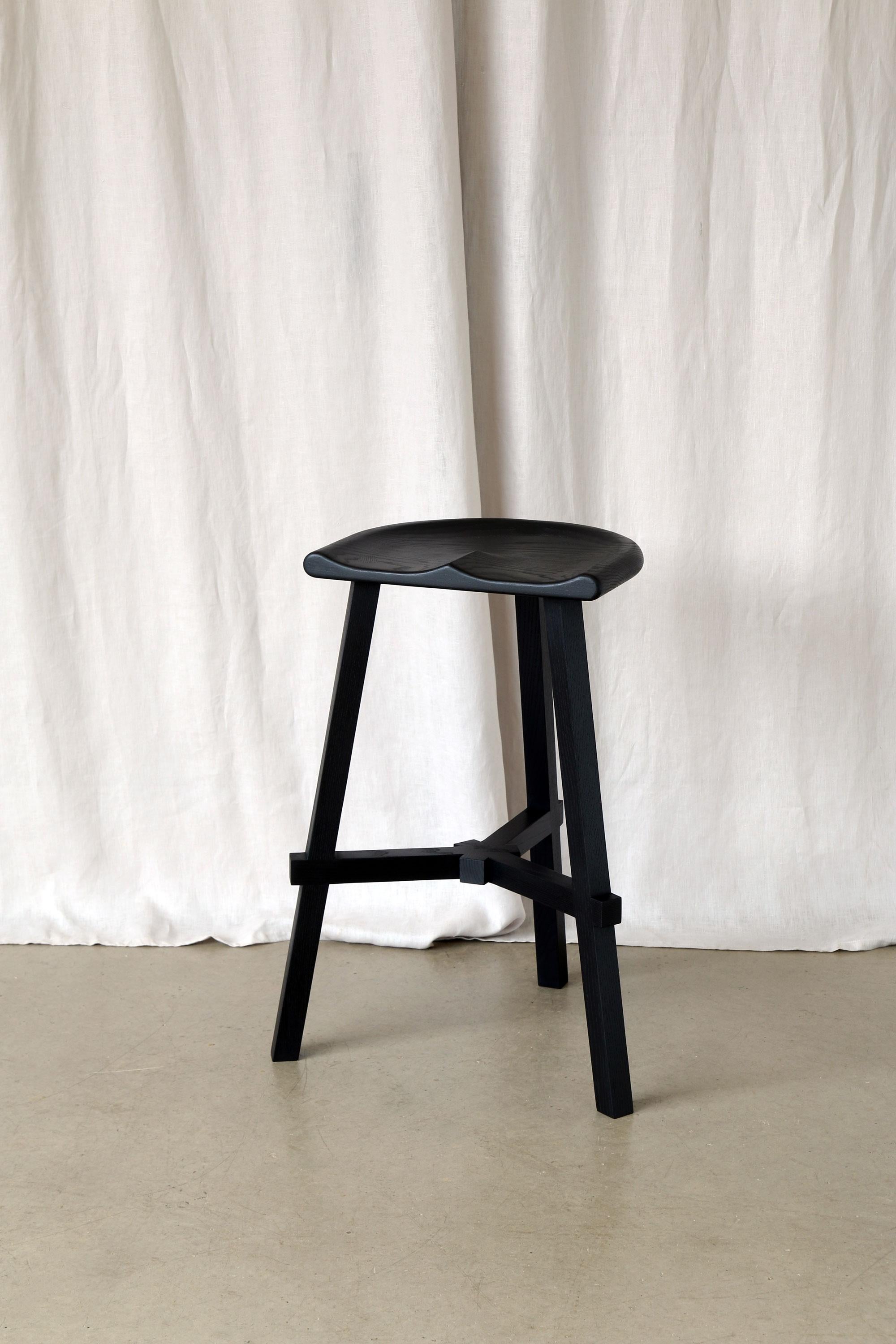 Contemporary Backless Kitchen Counter Stool, Mid-Century Modern Bar Stool For Sale
