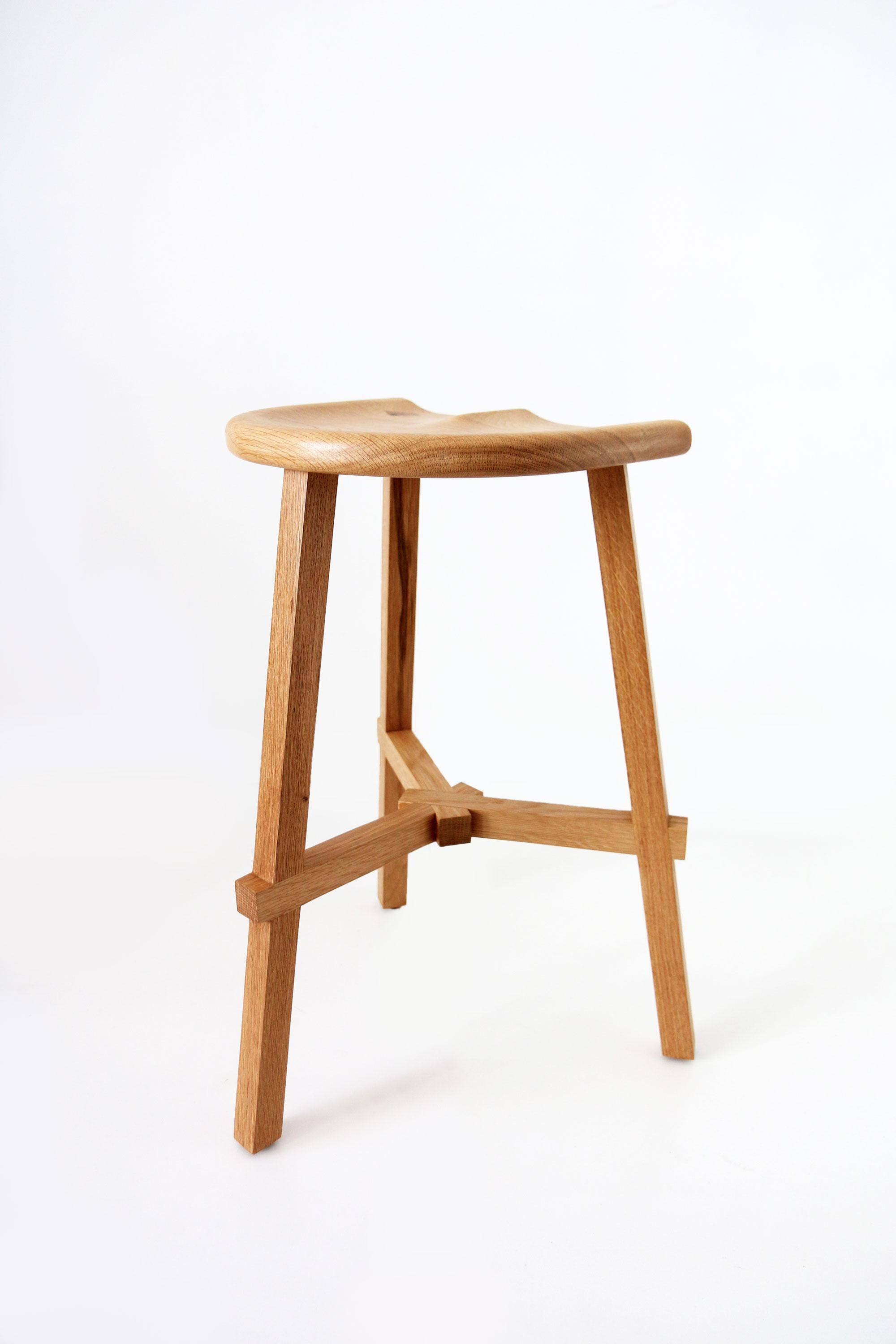 Backless Kitchen Counter Stool, Mid-Century Modern Bar Stool For Sale 2