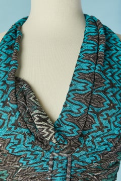 Backless knit jacquard long dress MISSONI
