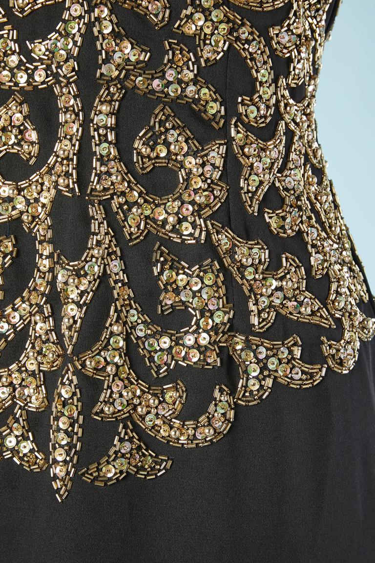 black velvet blouse with golden work