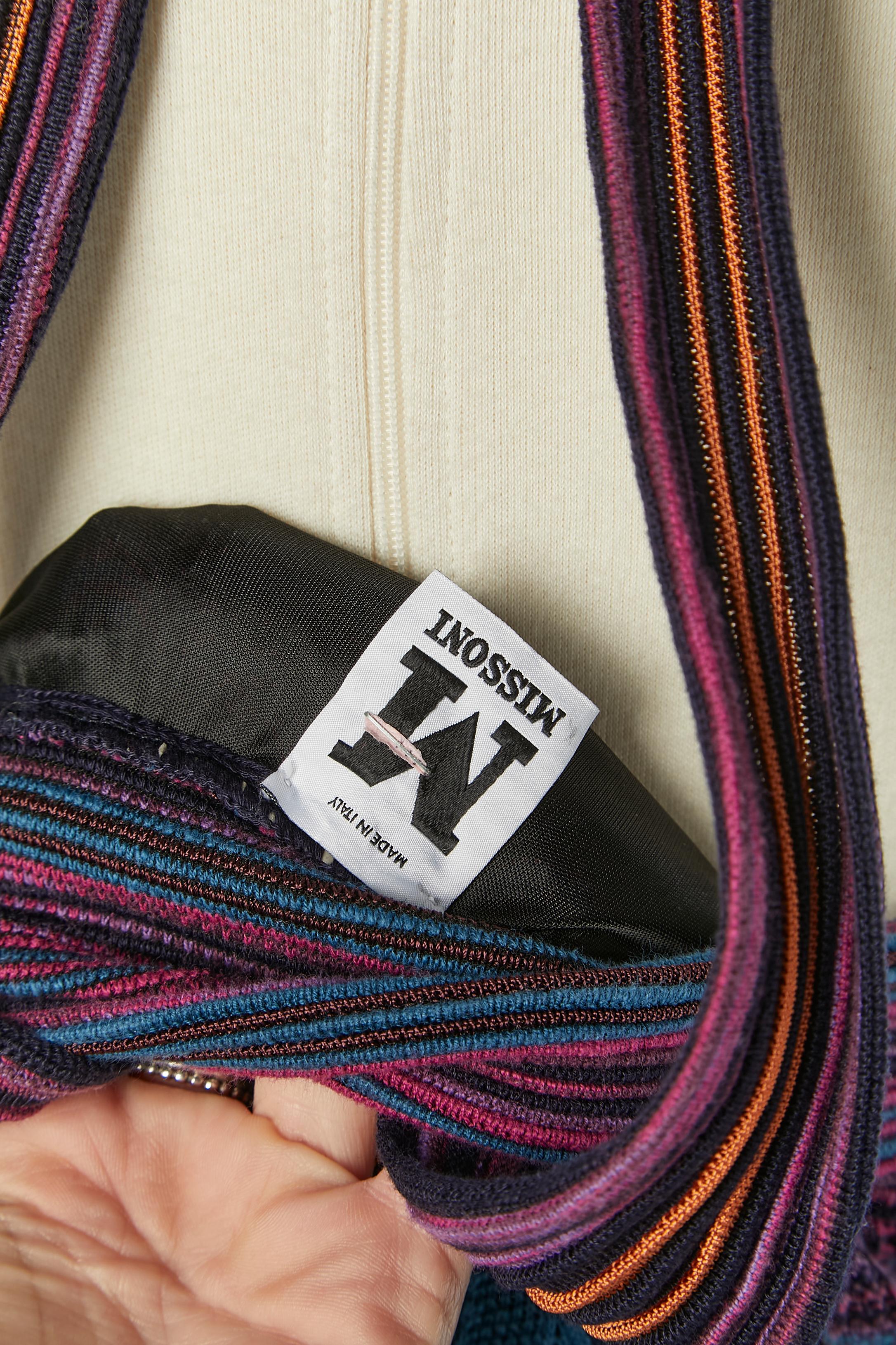 Robe dos nu en maille jacquard multicolore M MISSONI en vente 1