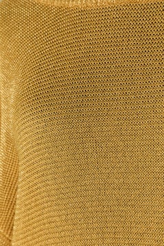 Backless mustard yellow see-through sweater ALEXANDRE VAUTHIER