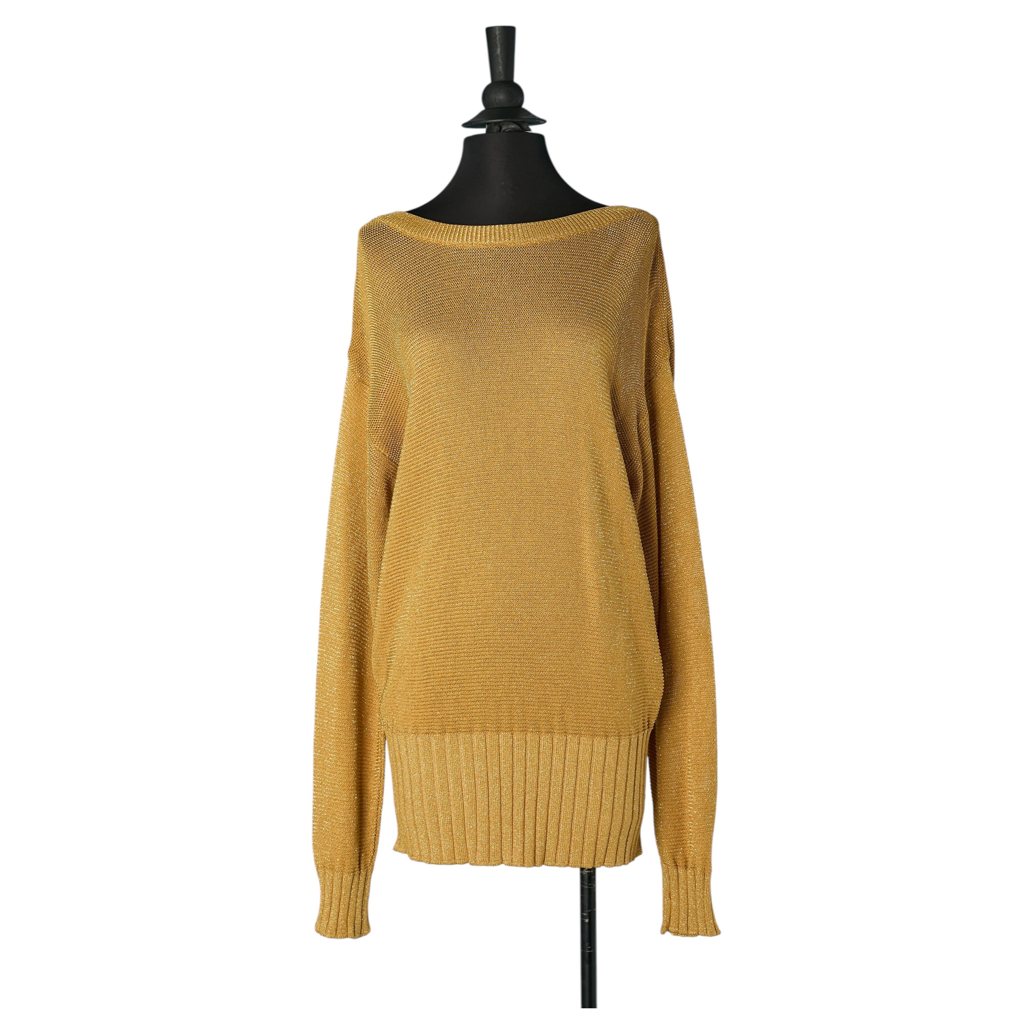 Pull transparent jaune moutarde ALEXANDRE VAUTHIER en vente