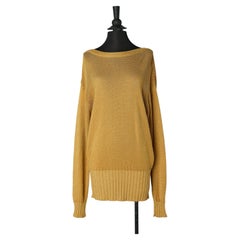 Backless mustard yellow see-through sweater ALEXANDRE VAUTHIER