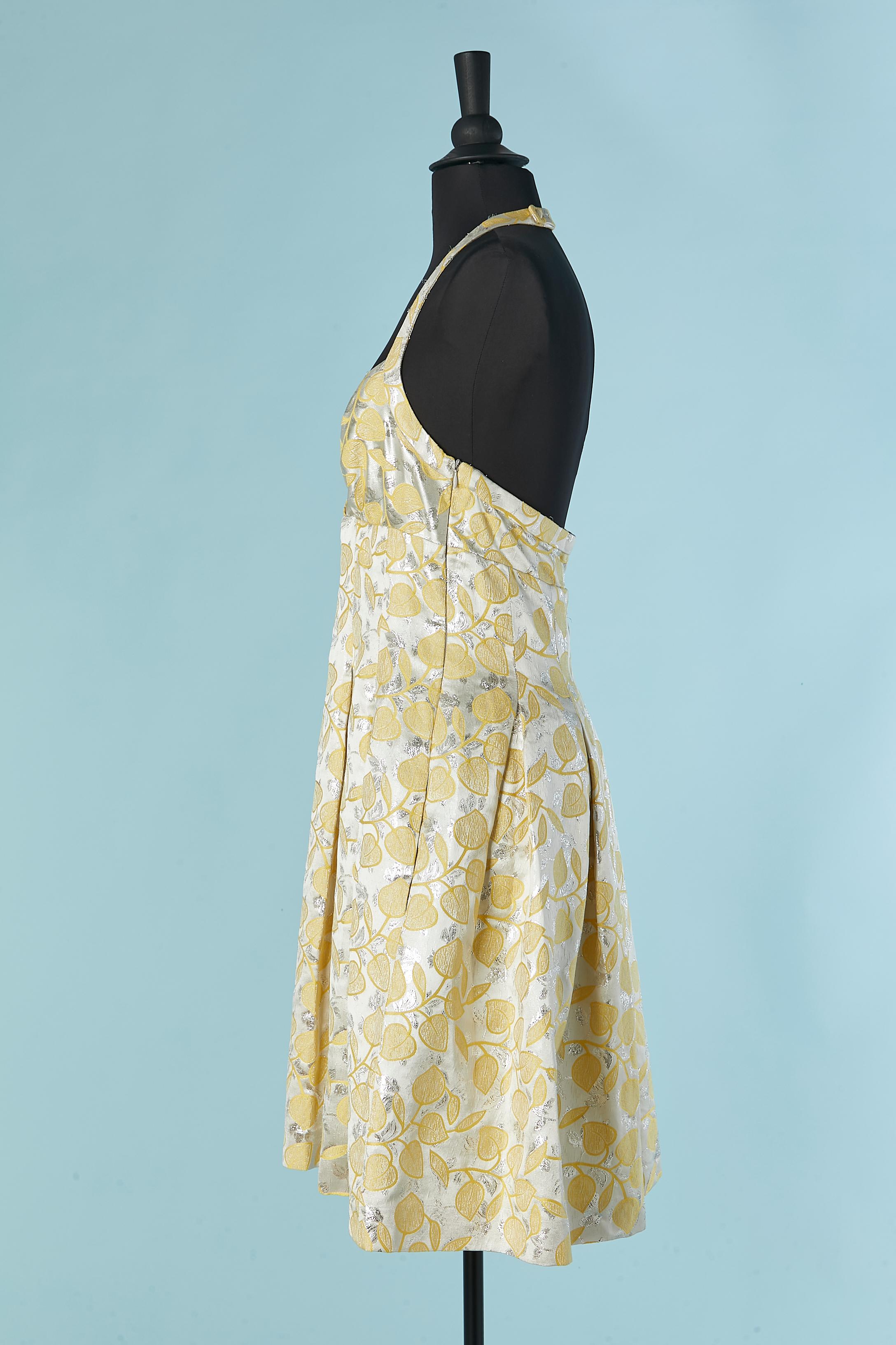 Women's Backless silver and yellow cocktail dress MOSCHINO CHEAP &CHIC For Sale